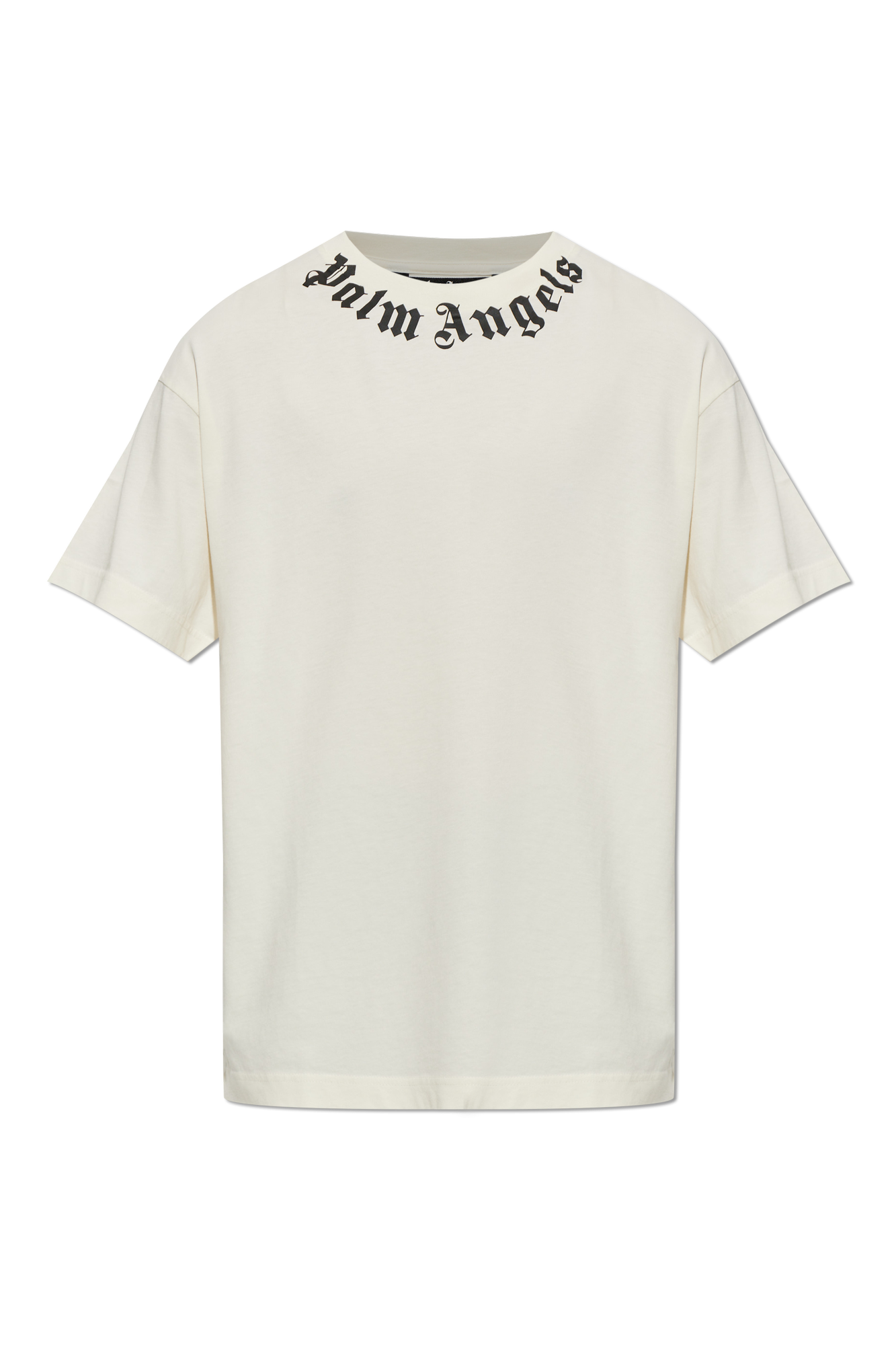 Palm Angels Bawełniany T-shirt Z Logo, Mężczyźni, żółty