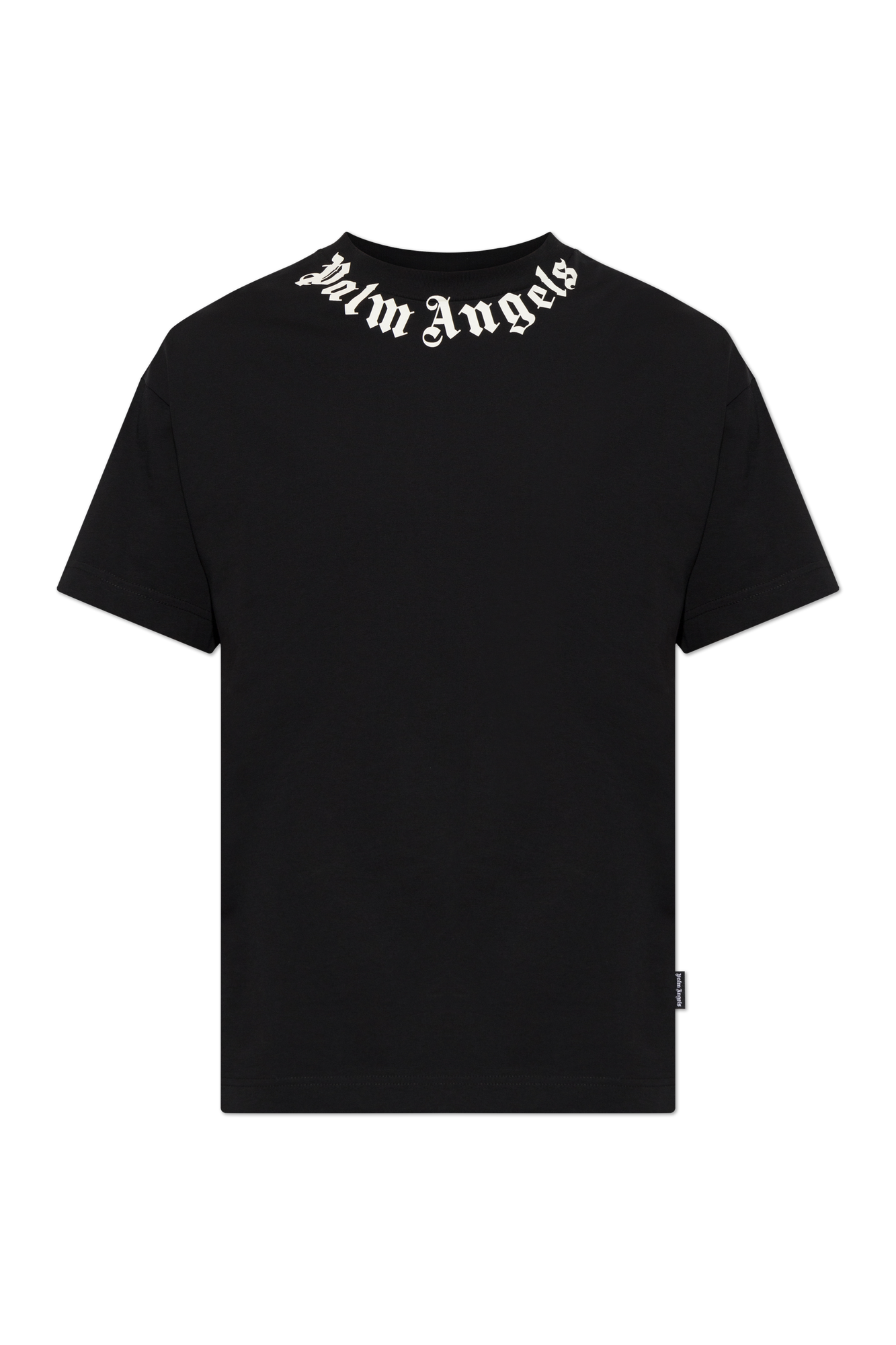Palm Angels Bawełniany T-shirt Z Nadrukowanym Logo, Mężczyźni, Czarny