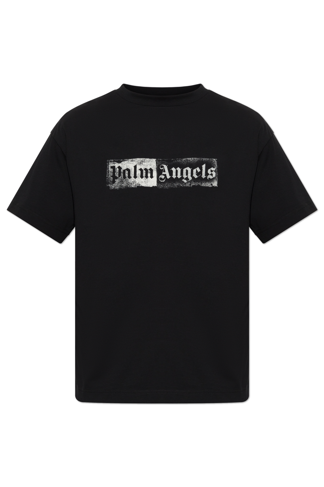 Palm Angels Bawełniany T-shirt Z Nadrukowanym Logo, Mężczyźni, Czarny