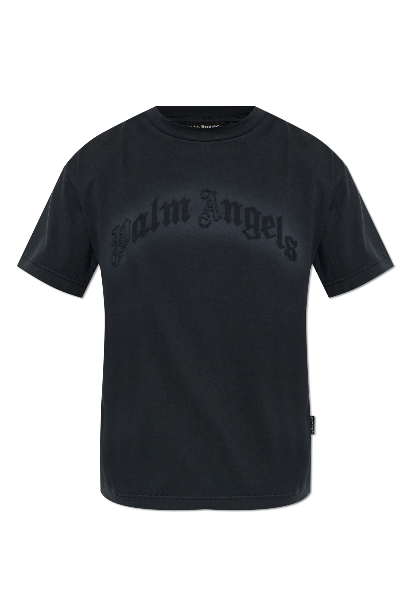 Palm Angels T-shirt Z Logo, Mężczyźni, Czarny