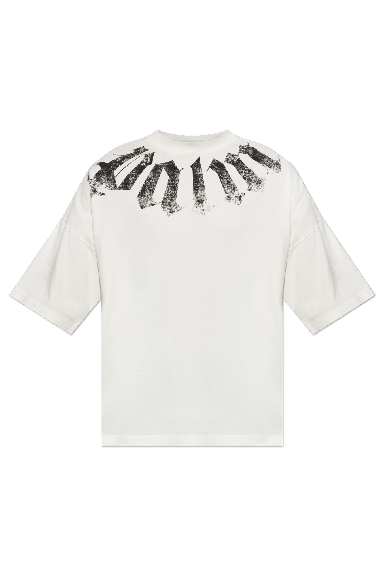 Palm Angels Bawełniany T-shirt Z Nadrukowanym Logo, Mężczyźni, Biały
