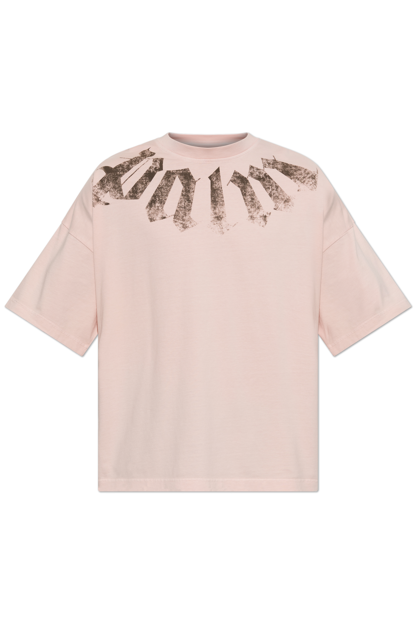 Palm Angels Bawełniany T-shirt Z Nadrukiem Z Logo, Mężczyźni, Różowy