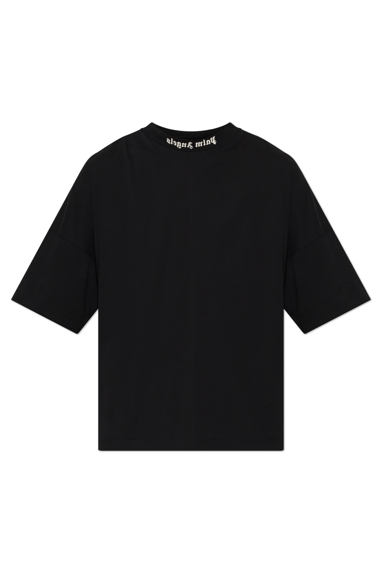 Palm Angels Bawełniany T-shirt Z Kieszenią, Mężczyźni, Czarny