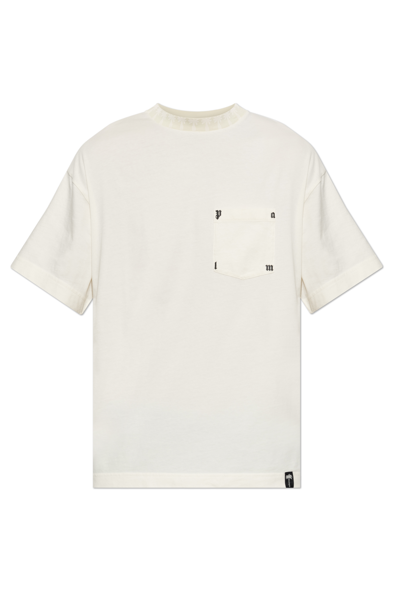 Palm Angels Bawełniany T-shirt Z Logo, Mężczyźni, żółty