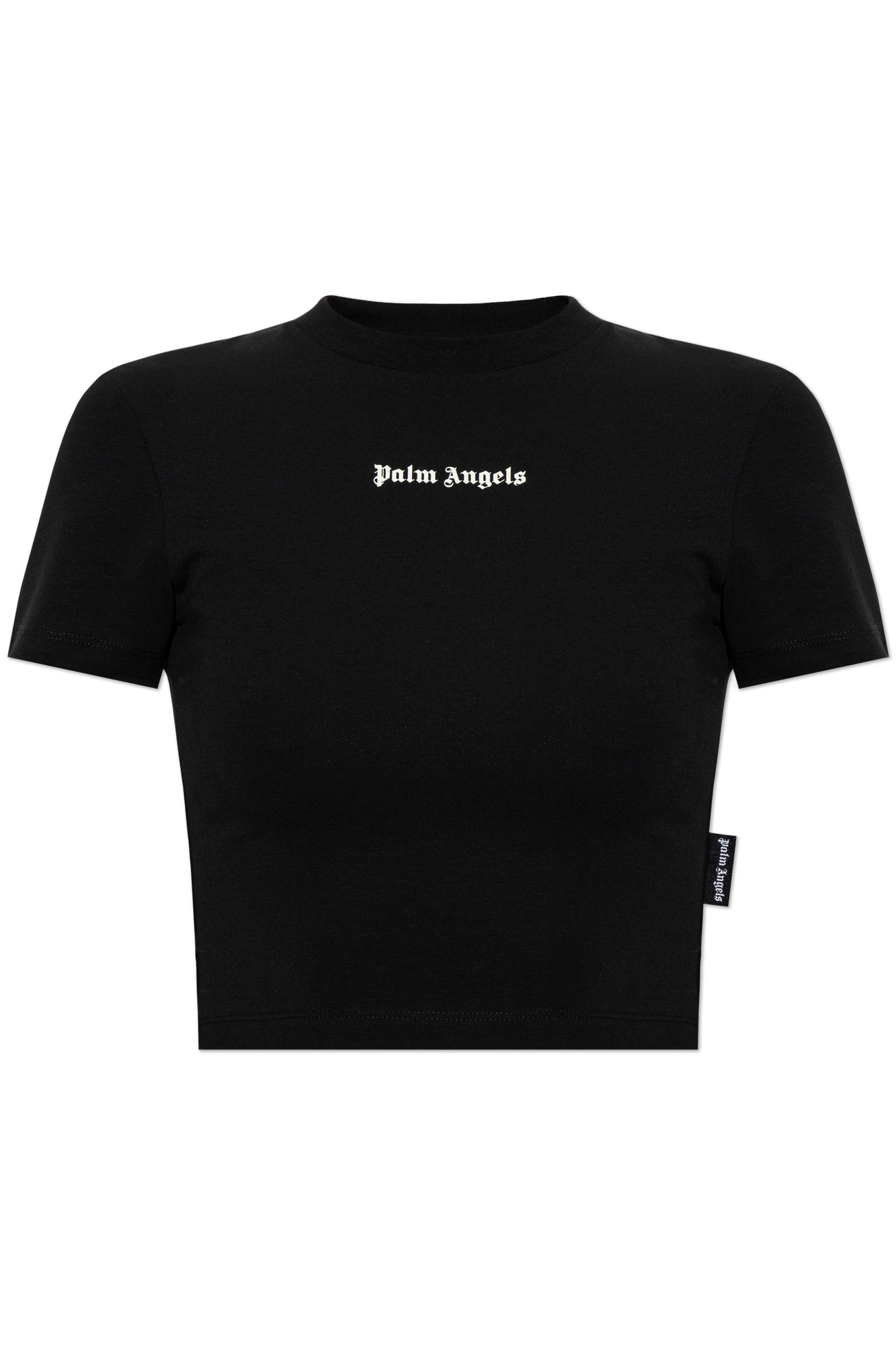 Palm Angels T-shirt Z Nadrukowanym Logo, Kobiety, Czarny