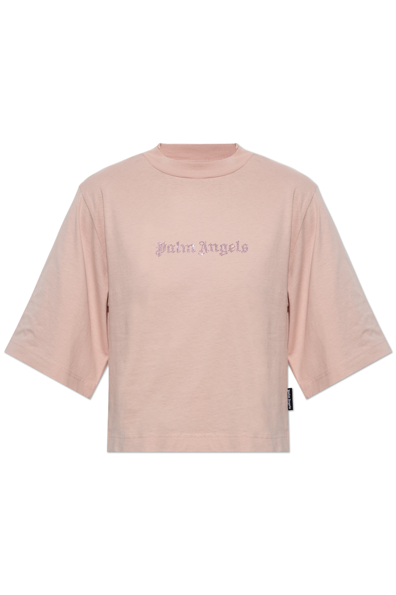 Palm Angels Bawełniany T-shirt, Kobiety, Różowy