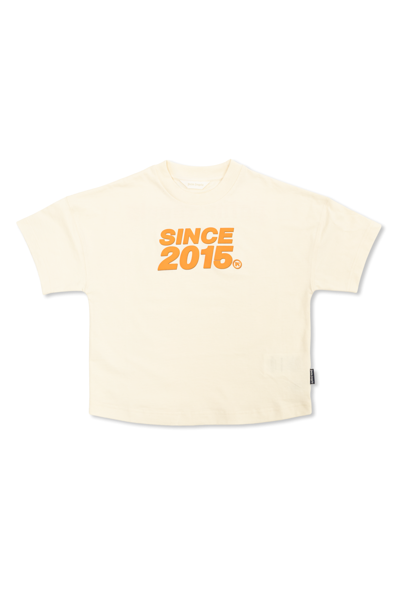 Palm Angels Kids T-shirt Z Nadrukiem, Unisex, Kremowy