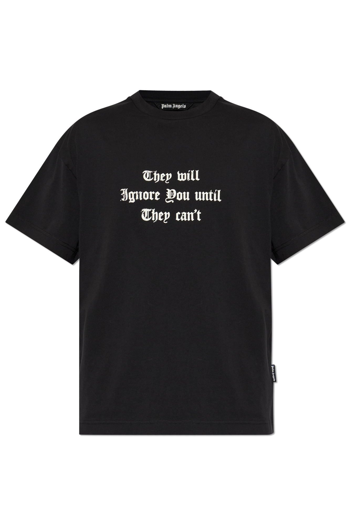 Palm Angels T-shirt Z Nadrukiem, Mężczyźni, Czarny
