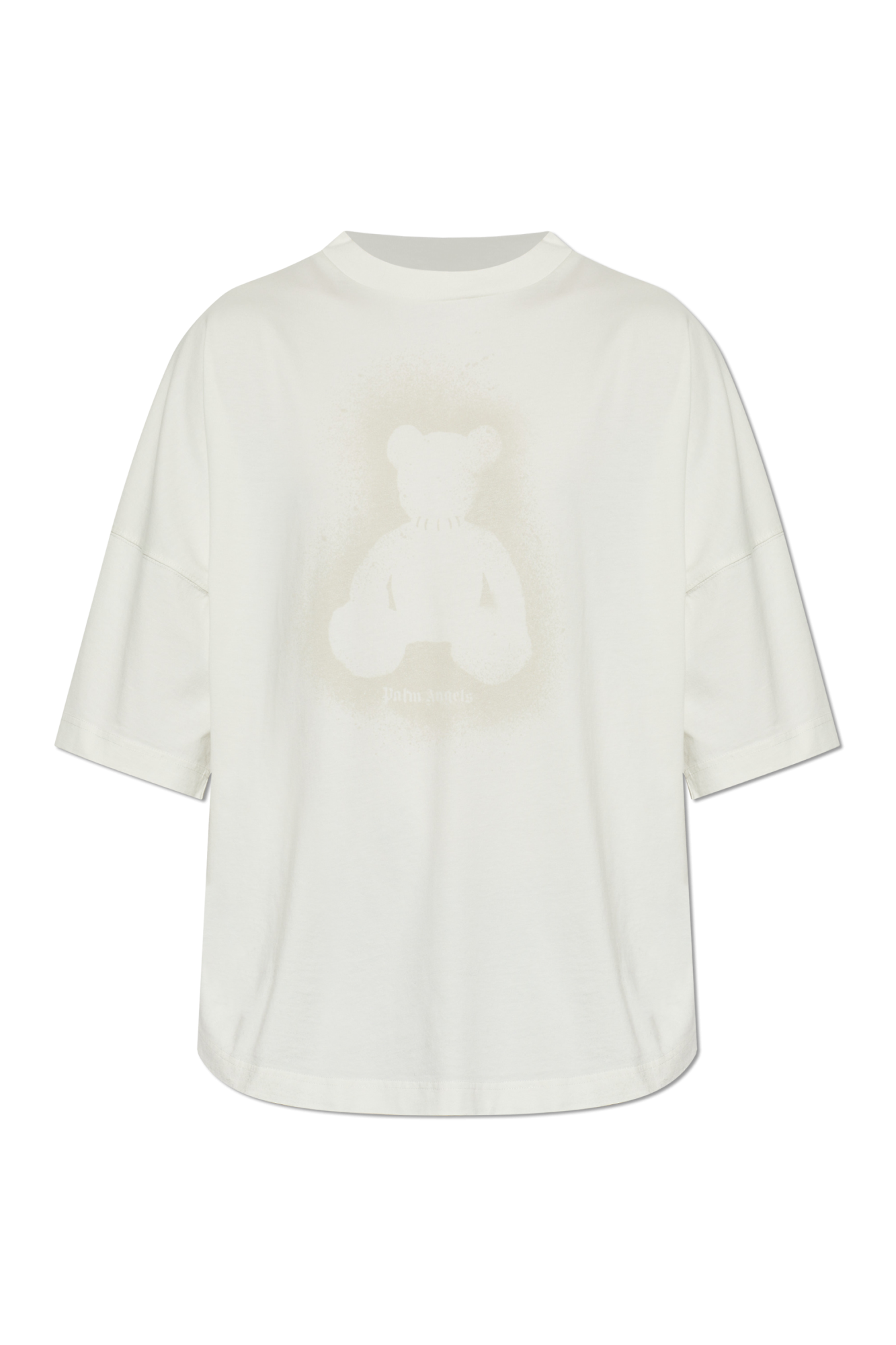 Palm Angels T-shirt Z Nadrukowanym Logo, Mężczyźni, Biały