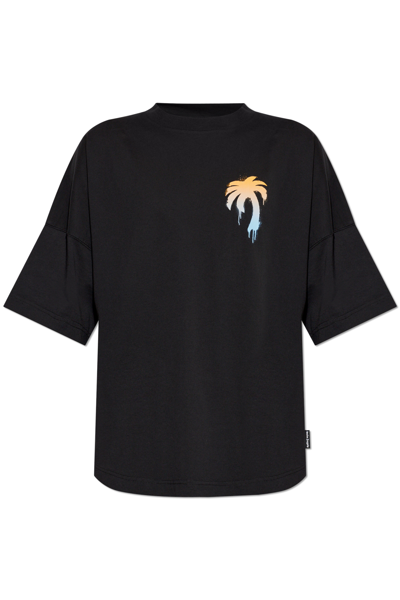 Palm Angels T-shirt Z Nadrukiem, Mężczyźni, Czarny