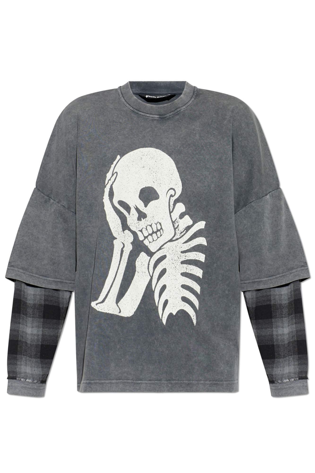 Palm Angels Bluza Z Nadrukiem, Mężczyźni, Szary