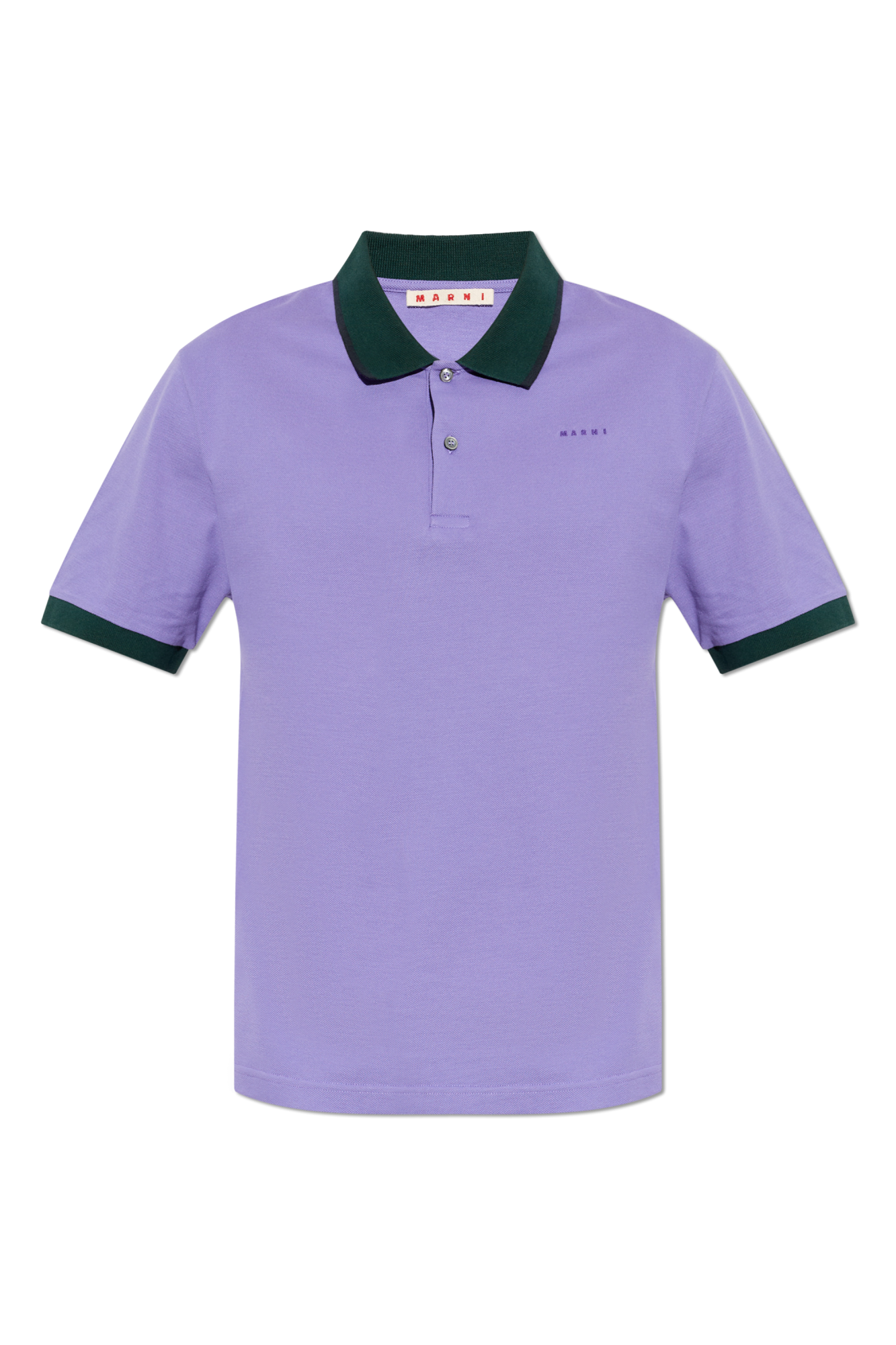 Marni Polo Z Logo, Mężczyźni, Fioletowy