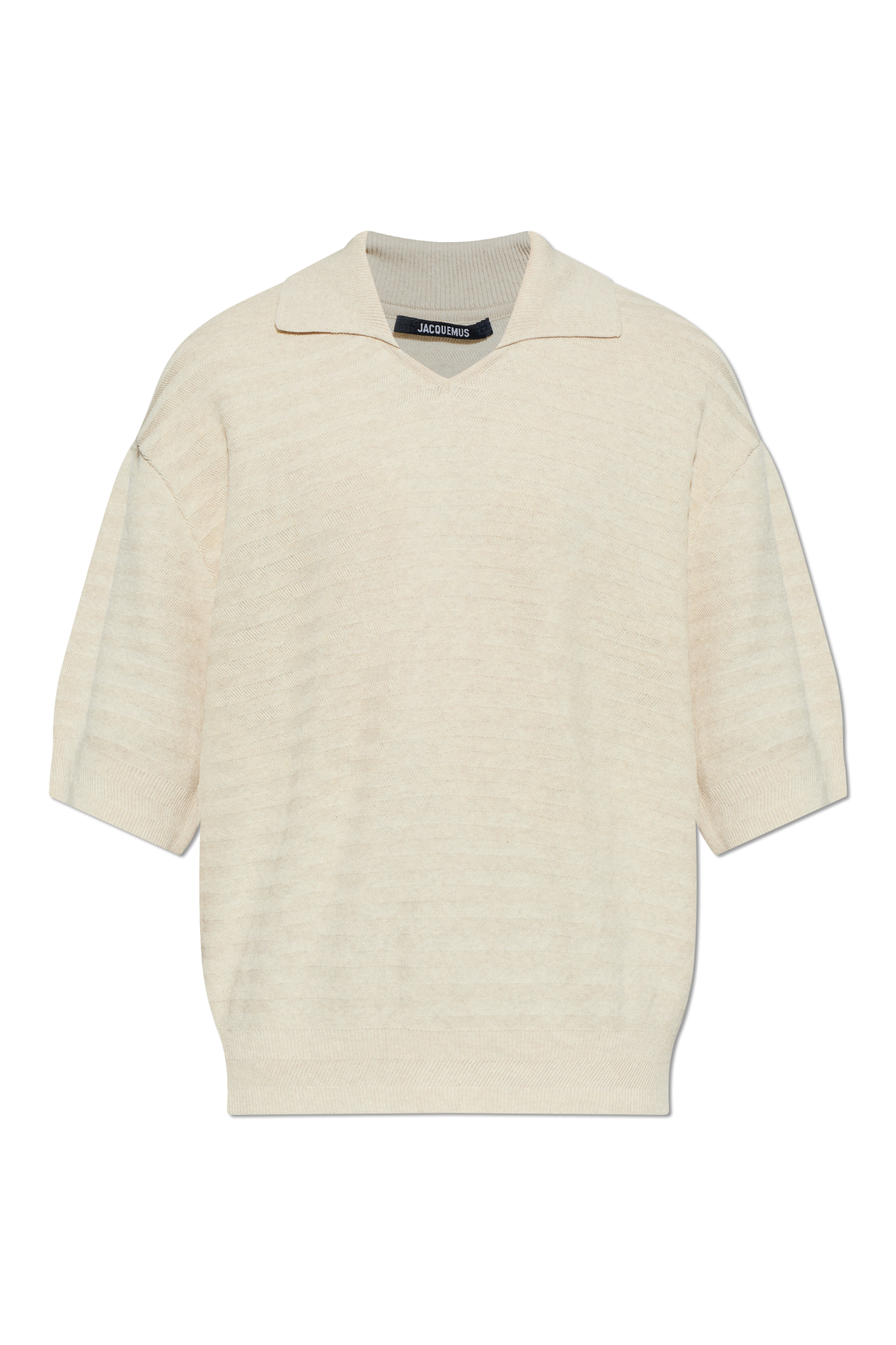 Jacquemus Bawełniane Polo, Mężczyźni, Kremowy