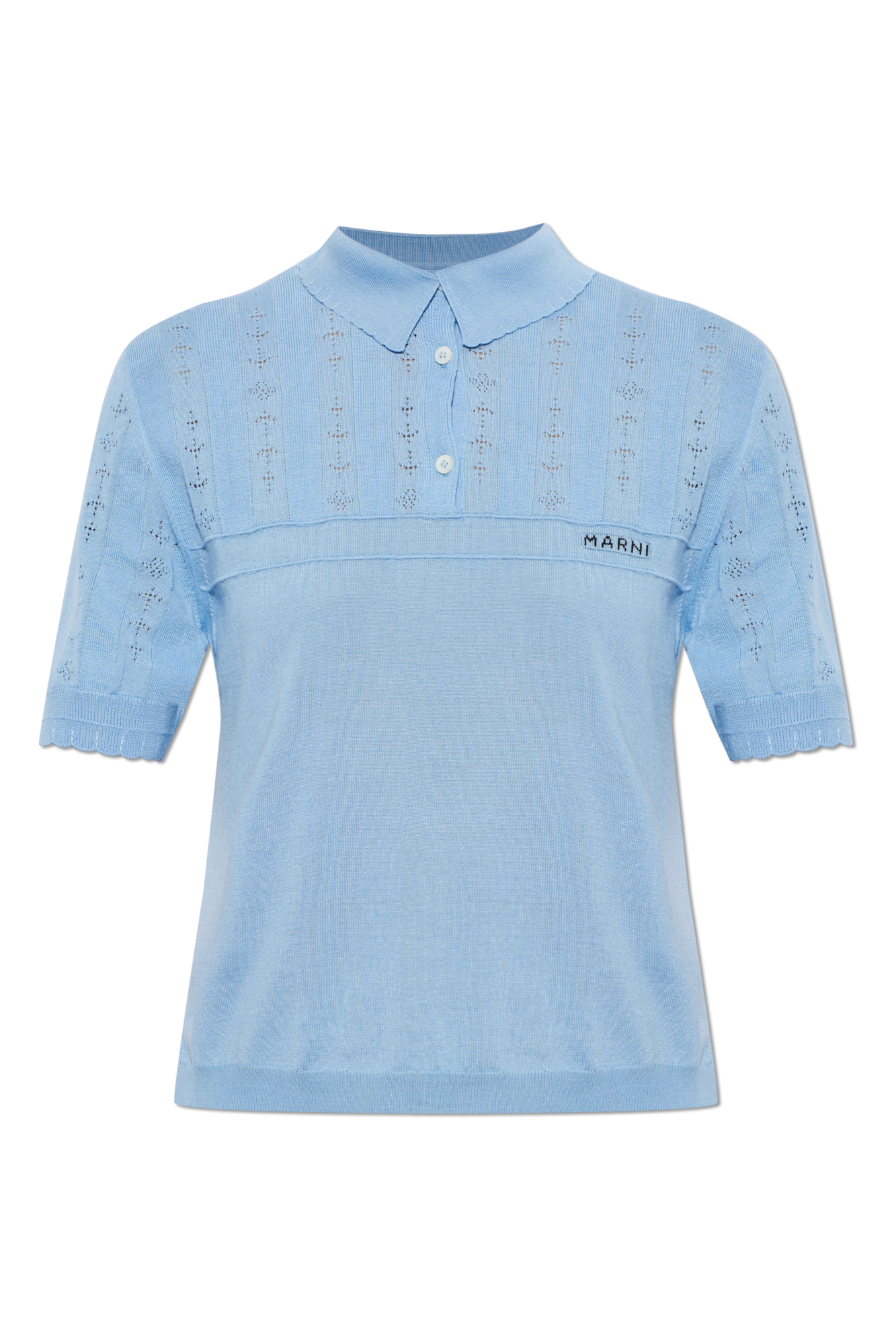 Marni Polo Z Logo, Kobiety, Niebieski