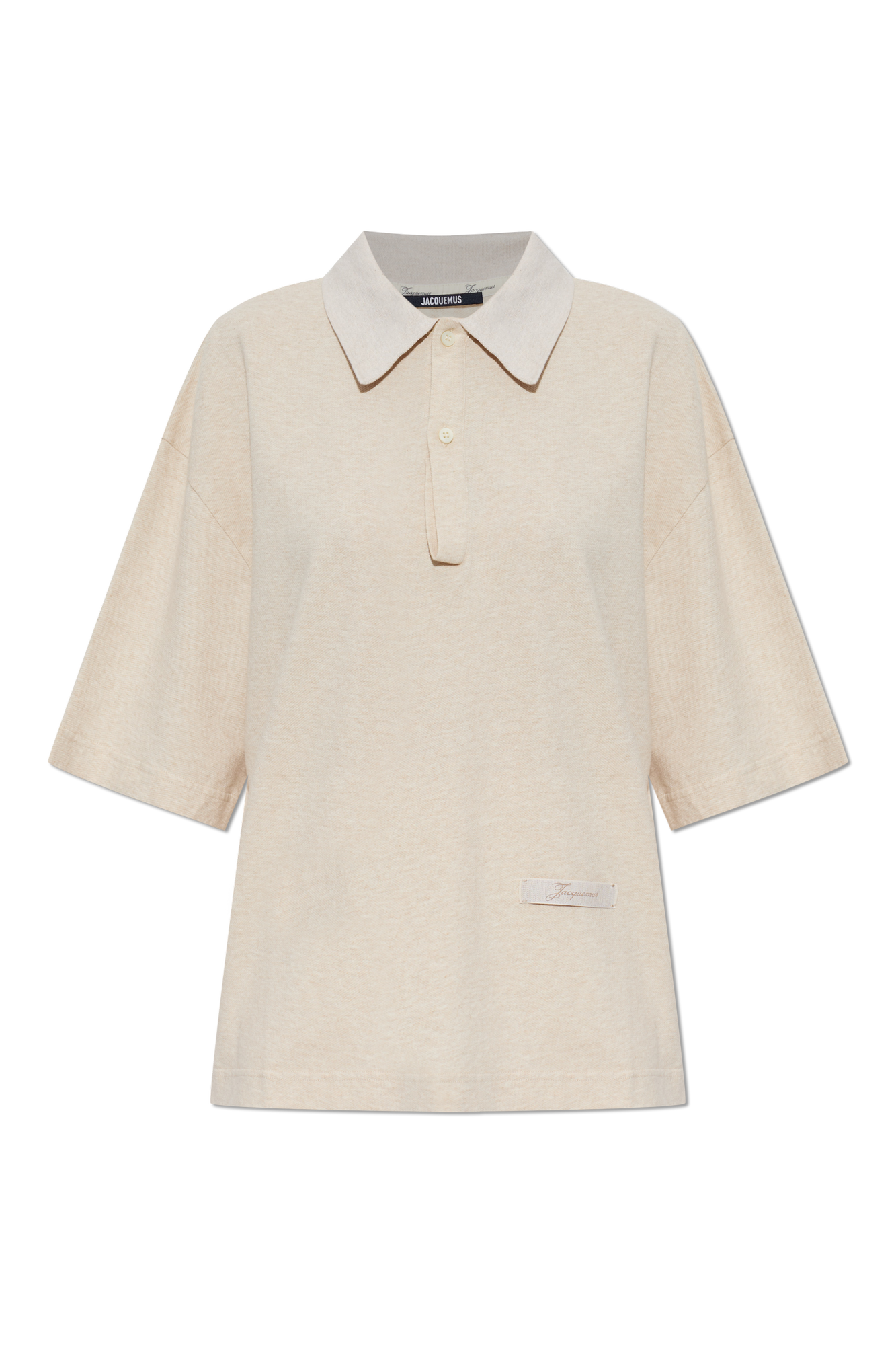 Jacquemus Bawełniane Polo ‘Ruban’, Unisex, Beżowy