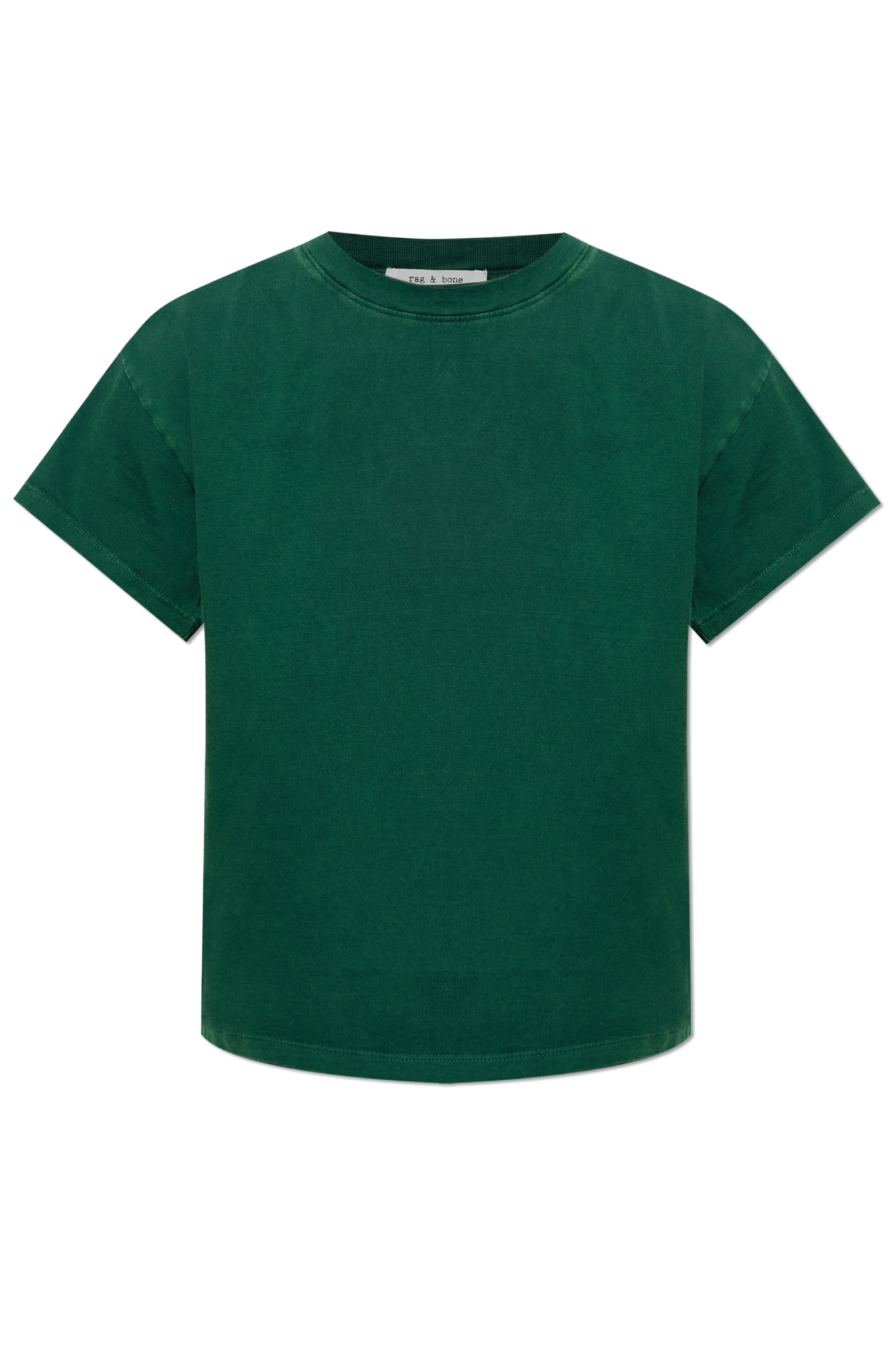 Rag & Bone Bawełniany T-shirt Z Okrągłym Dekoltem, Kobiety, Zielony