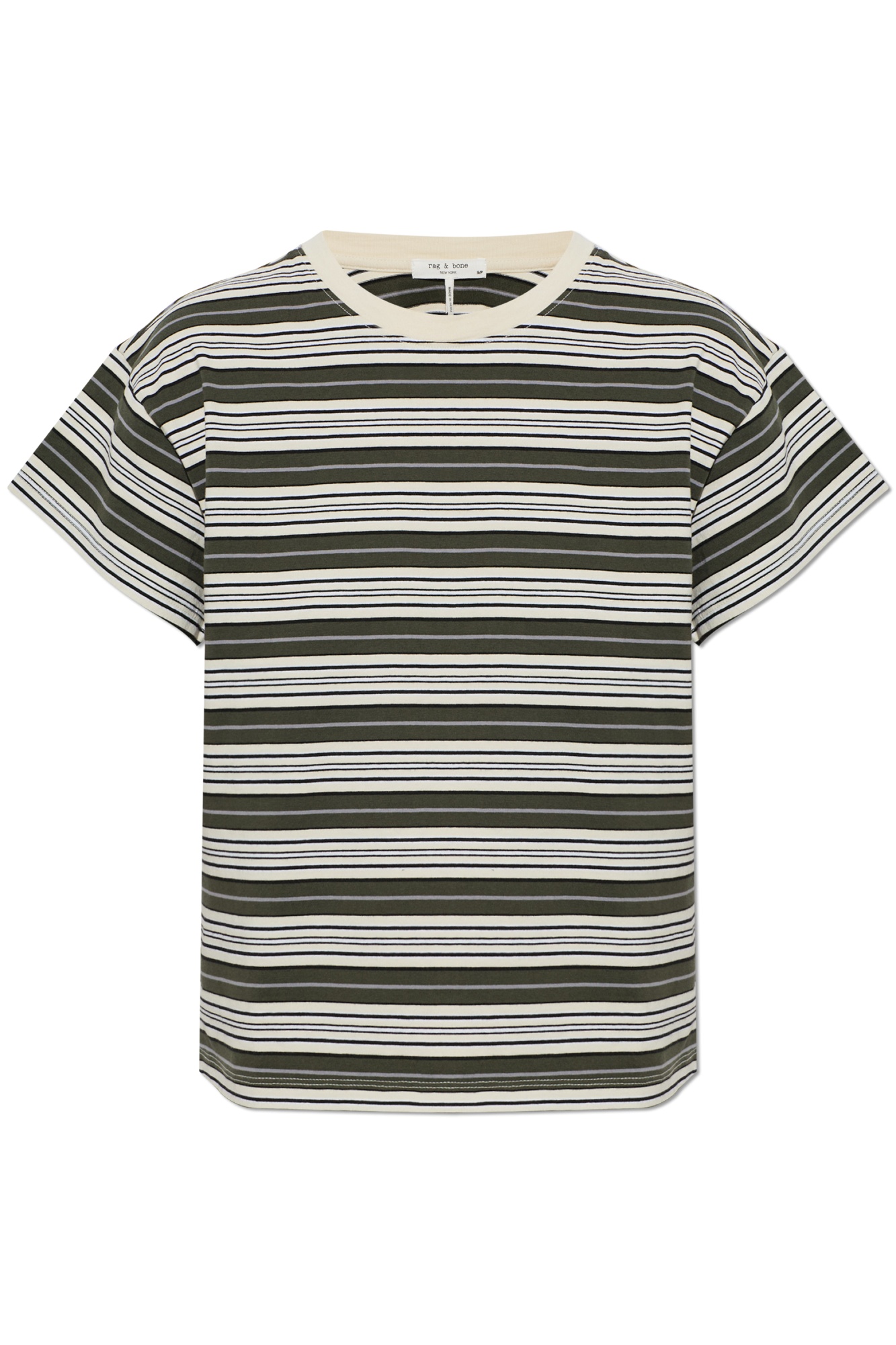 Rag & Bone T-shirt Ze Wzorem W Pasy, Kobiety, Zielony