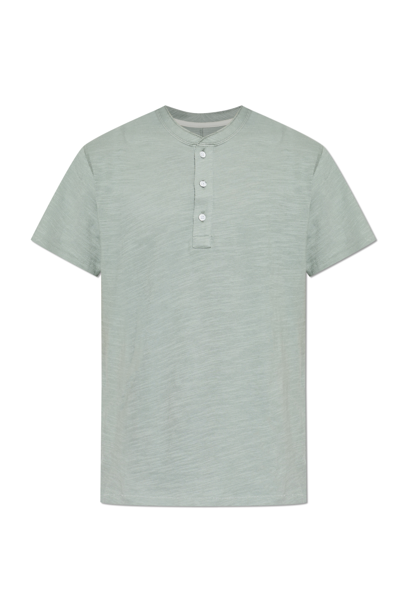 Rag & Bone T-shirt Z Dekoltem Zapinanym Na Guziki, Mężczyźni, Zielony