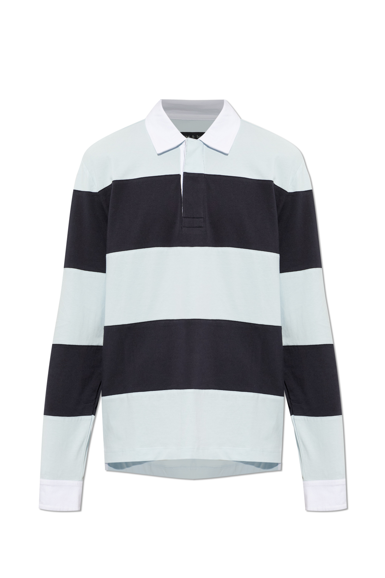 Rag & Bone Polo Z Długimi Rękawami, Mężczyźni, Niebieski