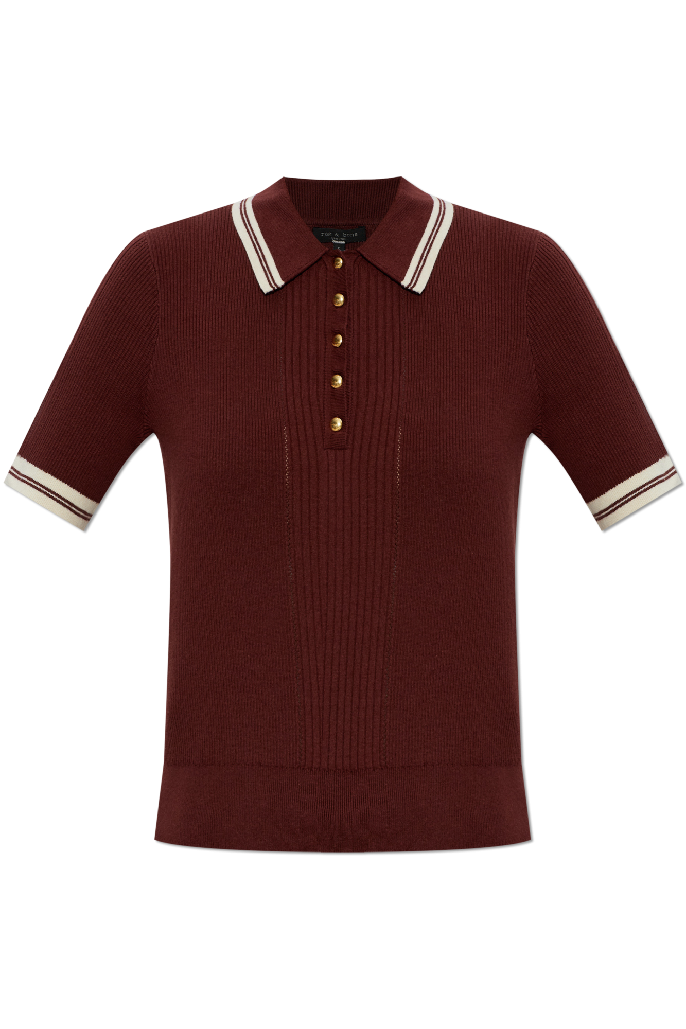 Rag & Bone Bawełniane Polo, Kobiety, Bordo