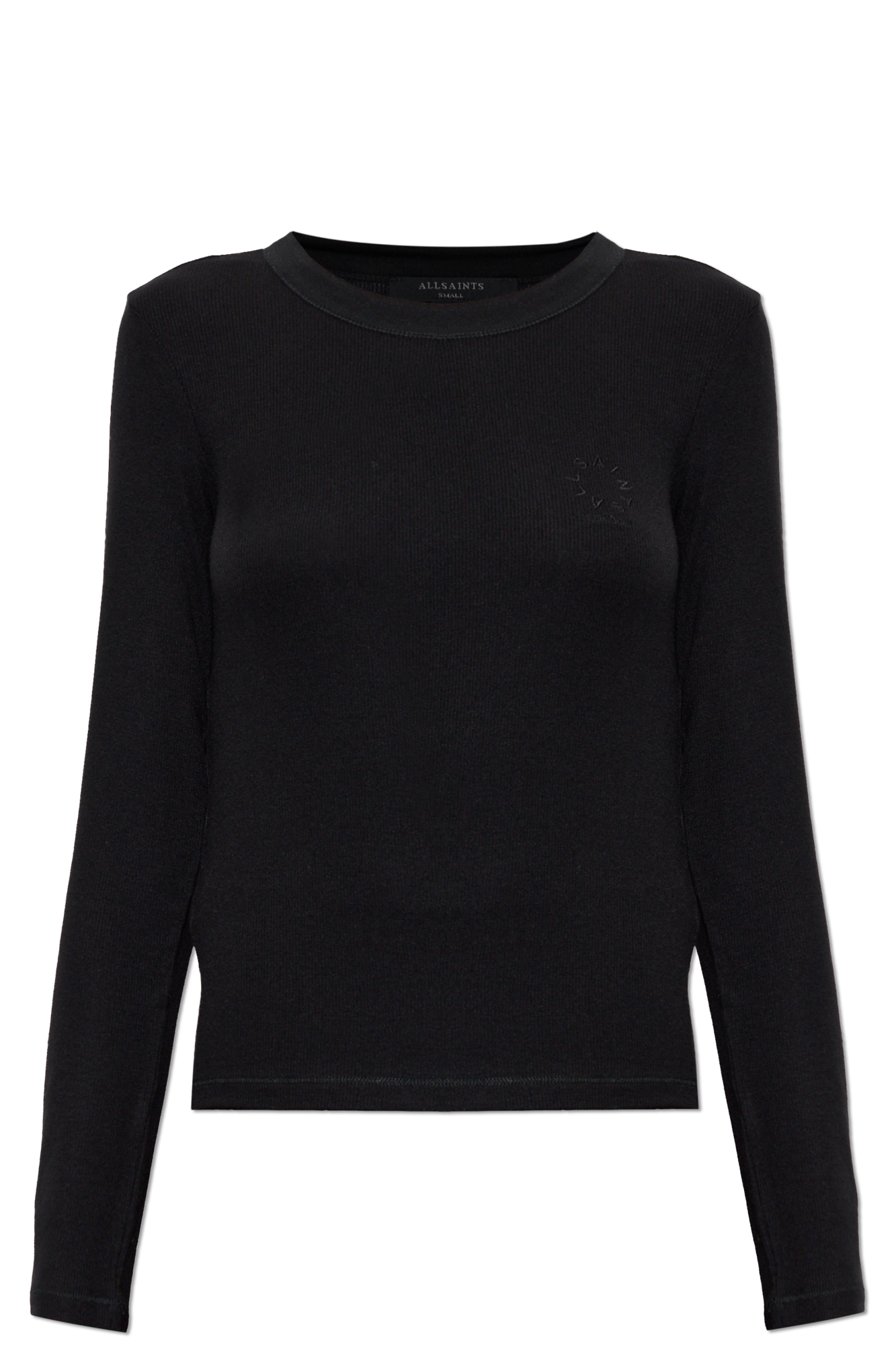 AllSaints Top `Riona` Z Długimi Rękawami, Kobiety, Czarny