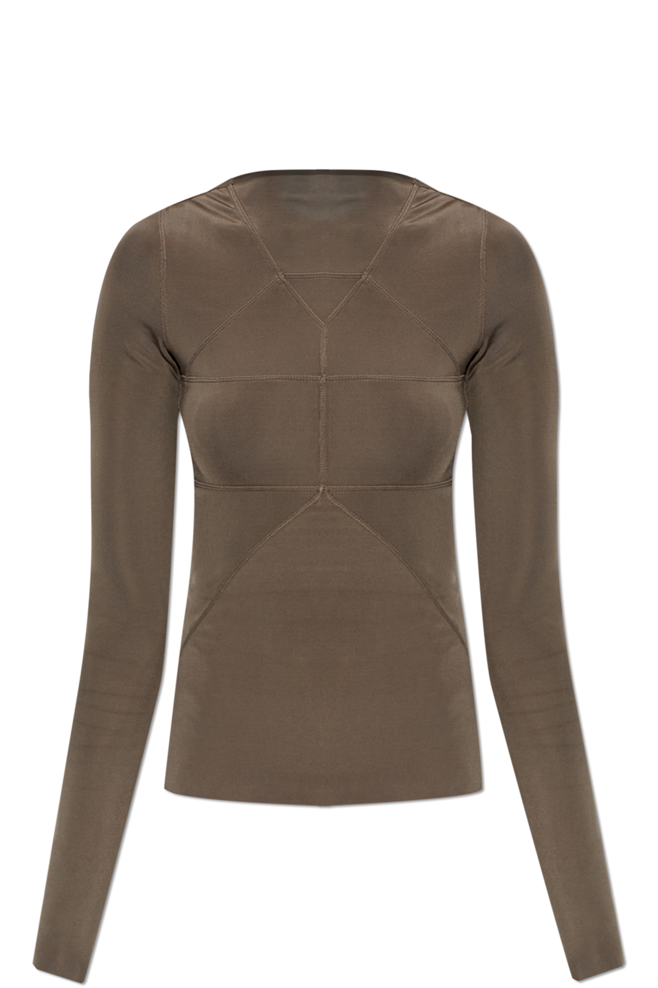 Rick Owens Top O Dopasowanym Kroju Z Surowym Wykończeniem, Kobiety, Szary