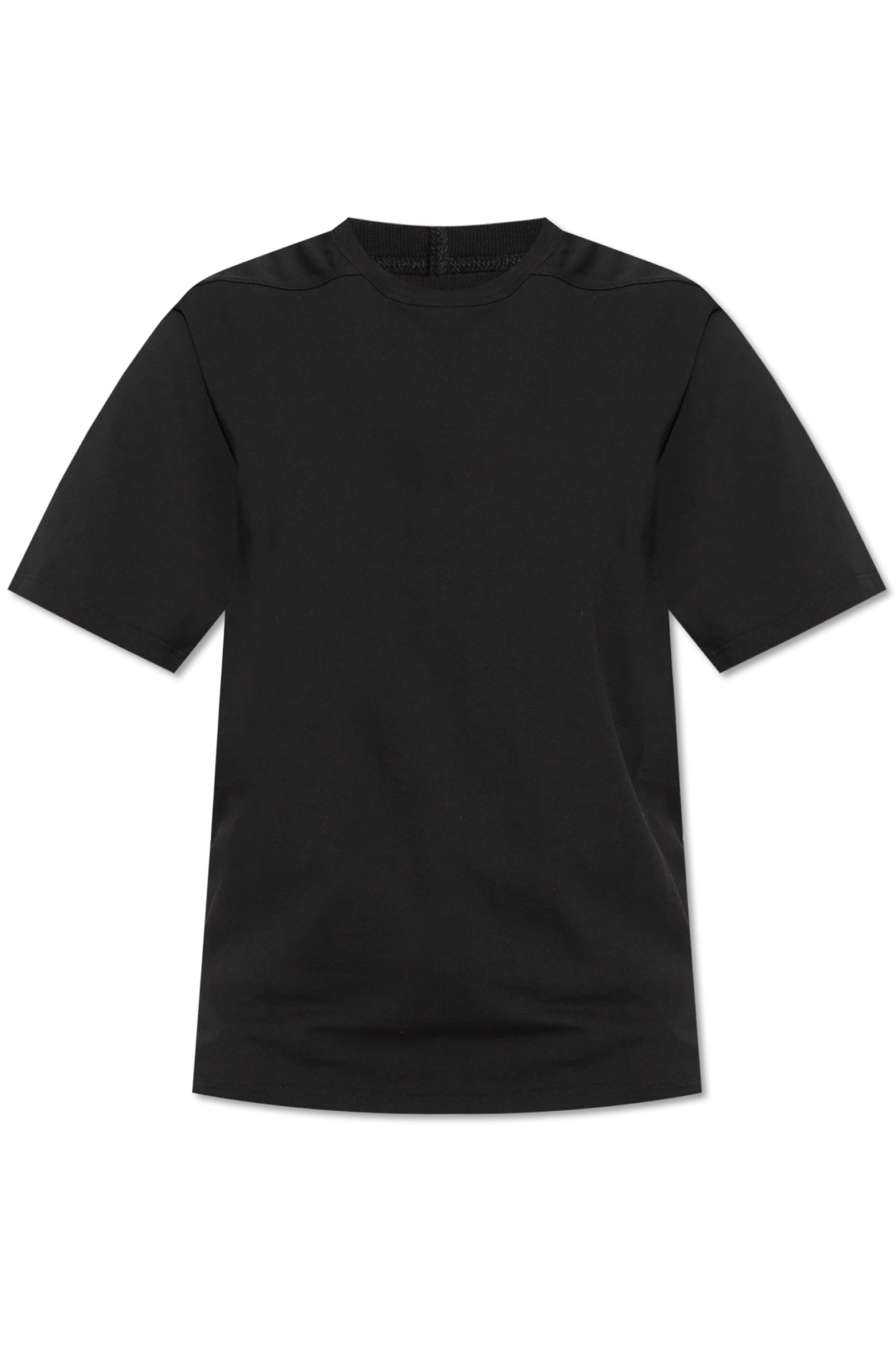 Rick Owens Bawełniany T-shirt Z Okrągłym Dekoltem, Kobiety, Czarny