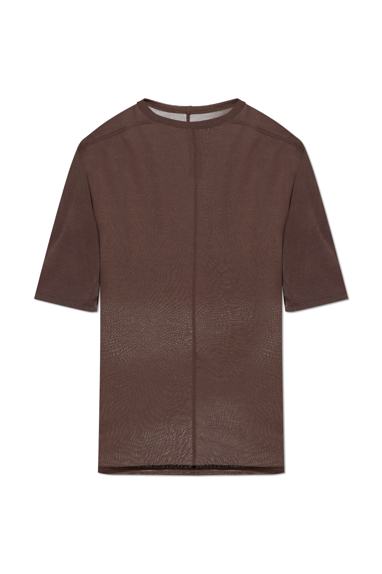 Rick Owens Transparentny T-shirt, Mężczyźni, Brązowy