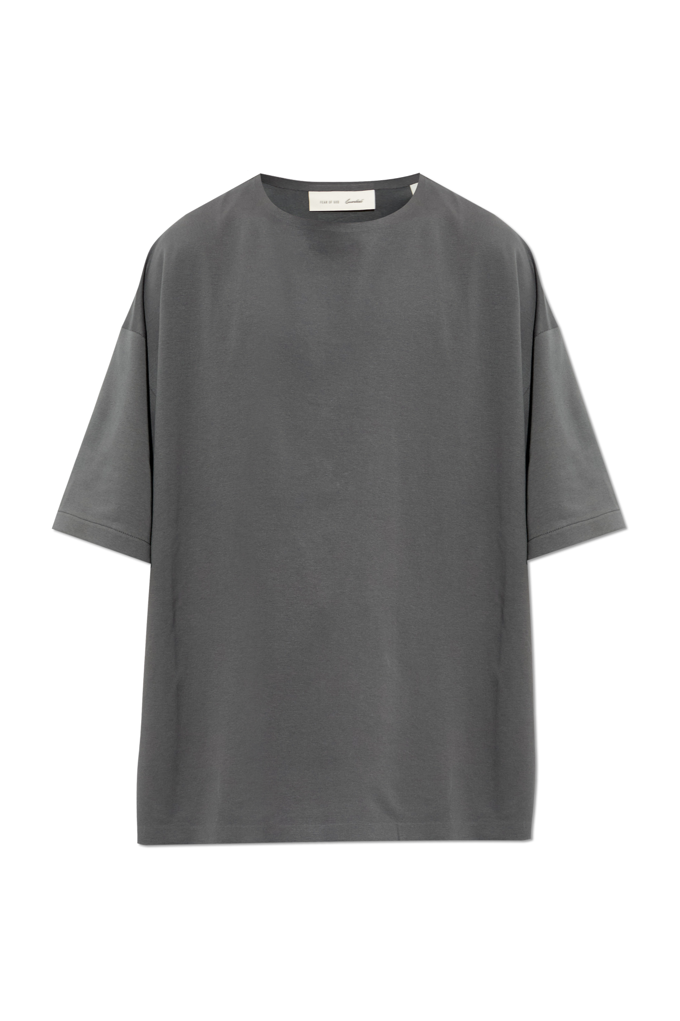 Fear Of God Essentials Bawełniany T-shirt Typu ‘oversize’, Mężczyźni, Szary