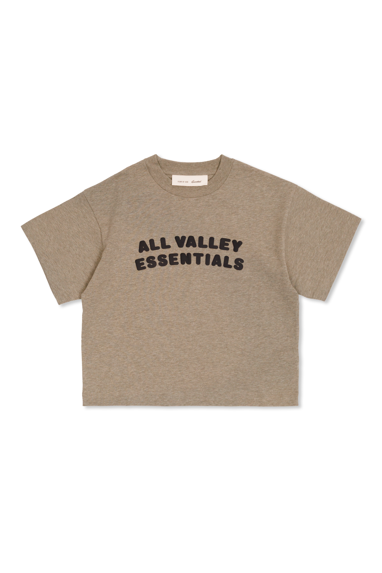Fear Of God Essentials Kids Bawełniany T-shirt Z Nadrukiem, Unisex, Brązowy
