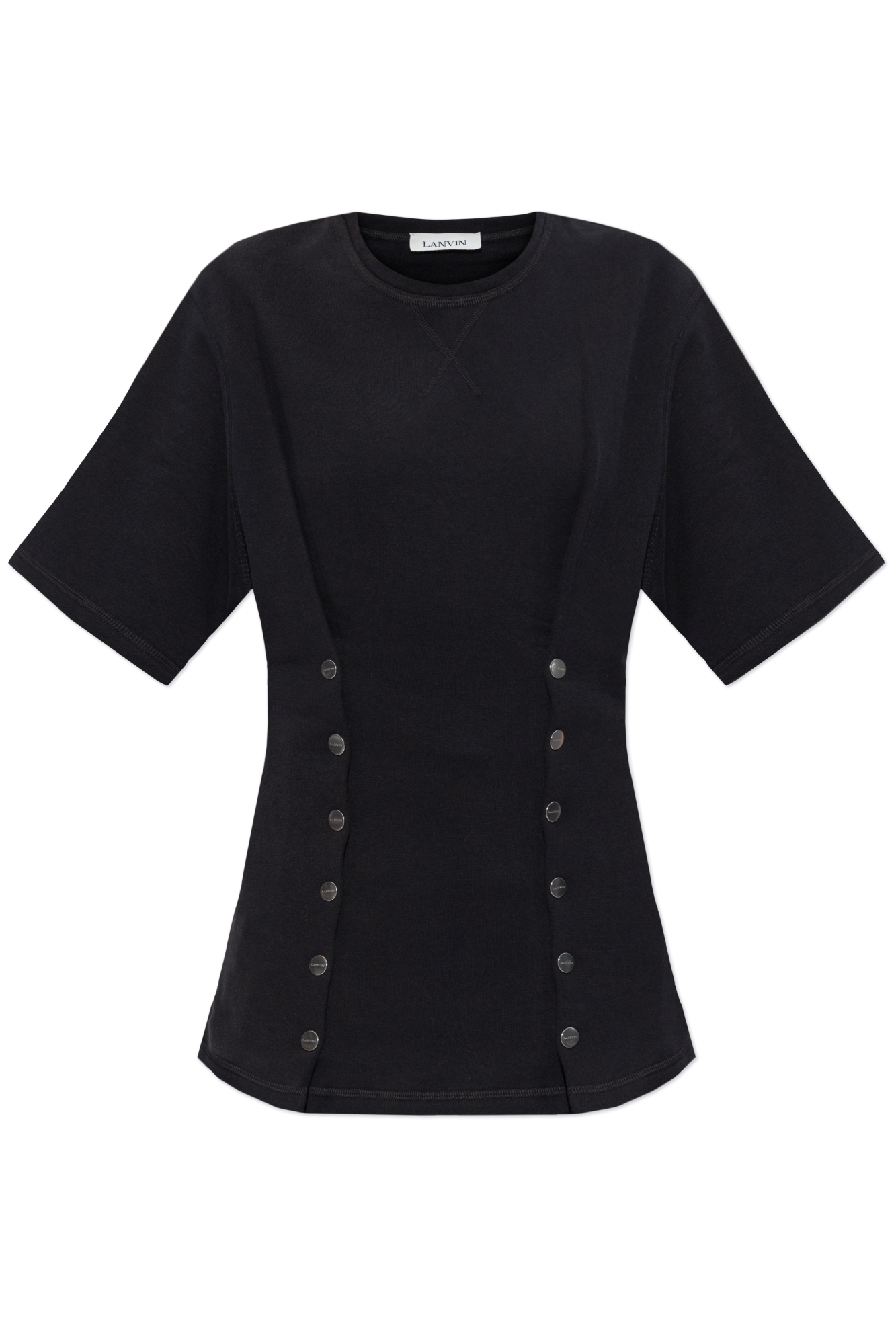 Lanvin T-shirt Z Aplikacjami, Kobiety, Czarny