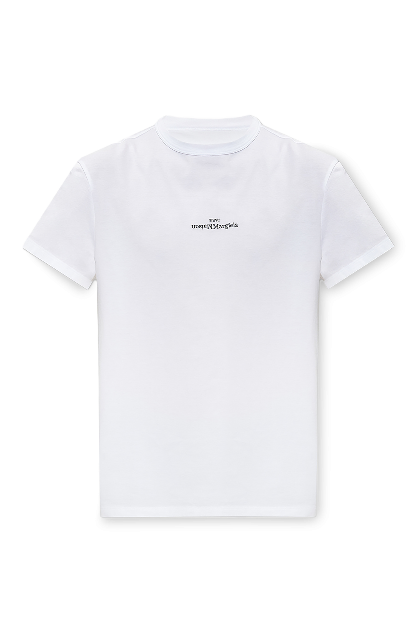 Maison Margiela T-shirt Z Logo, Mężczyźni, Biały