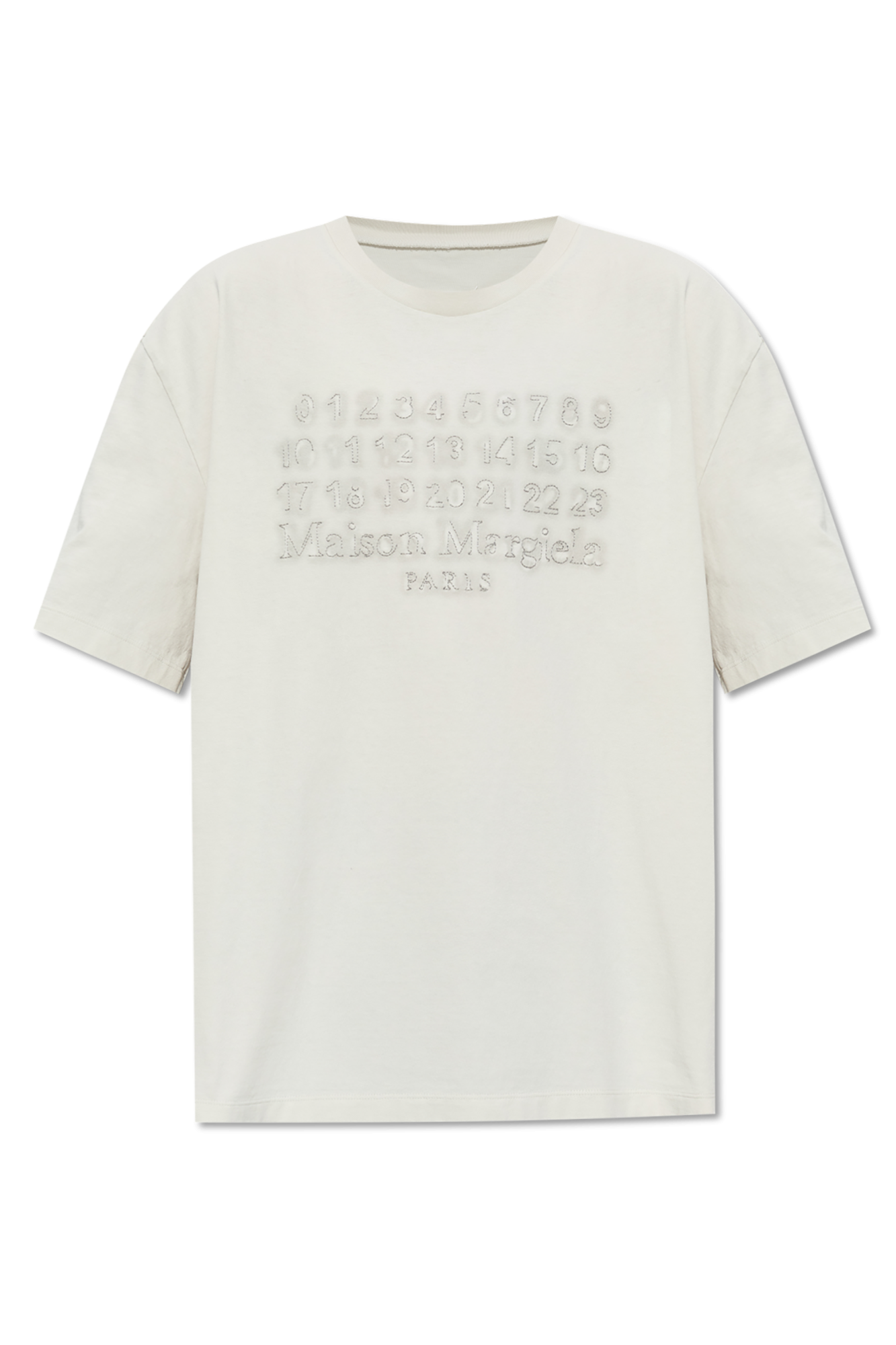 Maison Margiela T-shirt Z Logo, Mężczyźni, Szary