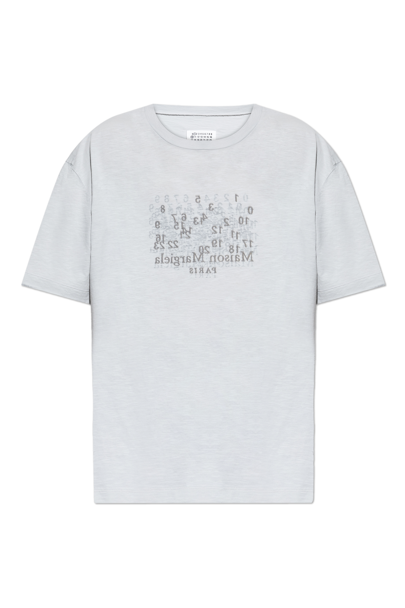 Maison Margiela T-shirt Z Logo, Mężczyźni, Szary