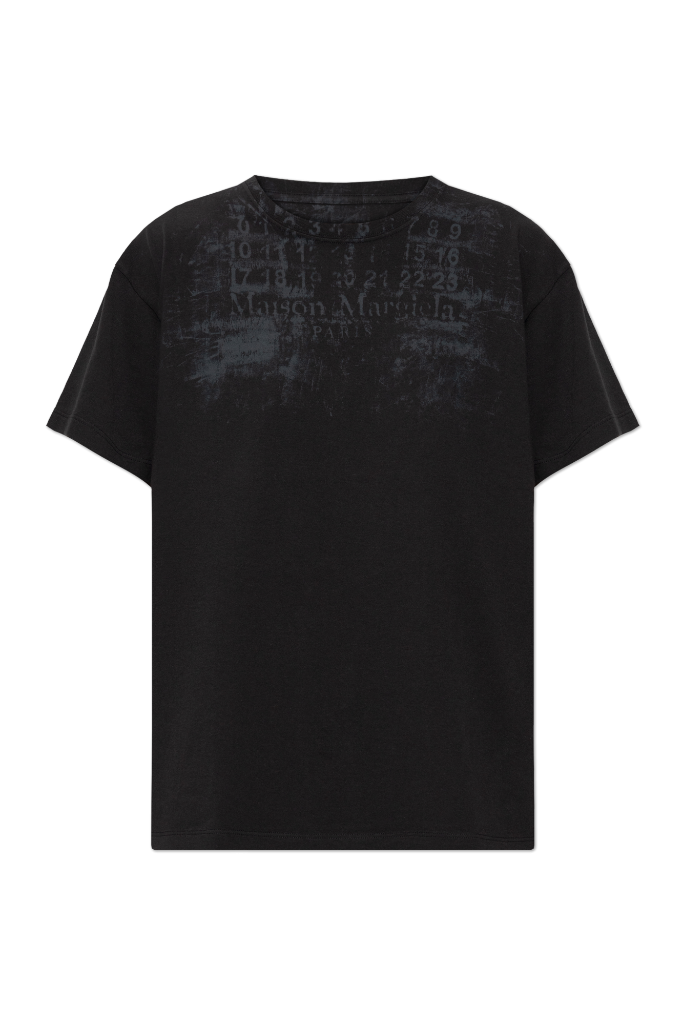 Maison Margiela T-shirt Z Nadrukiem, Kobiety, Czarny