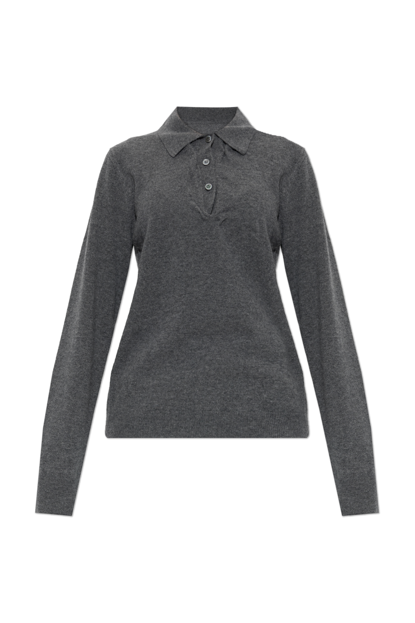Maison Margiela Wełniane Polo, Kobiety, Szary