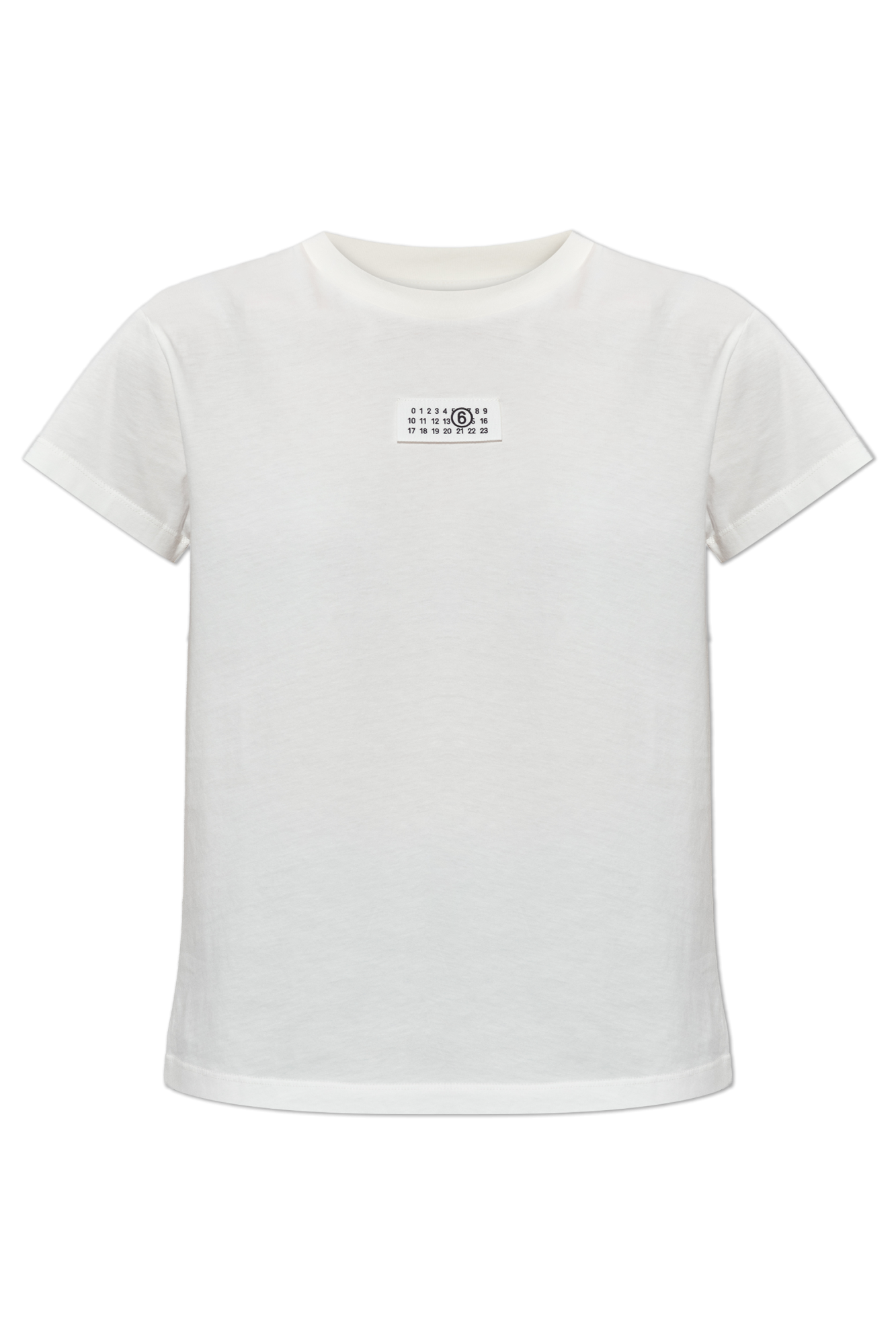 MM6 Maison Margiela T-shirt Z Naszywką Z Logo, Kobiety, Biały