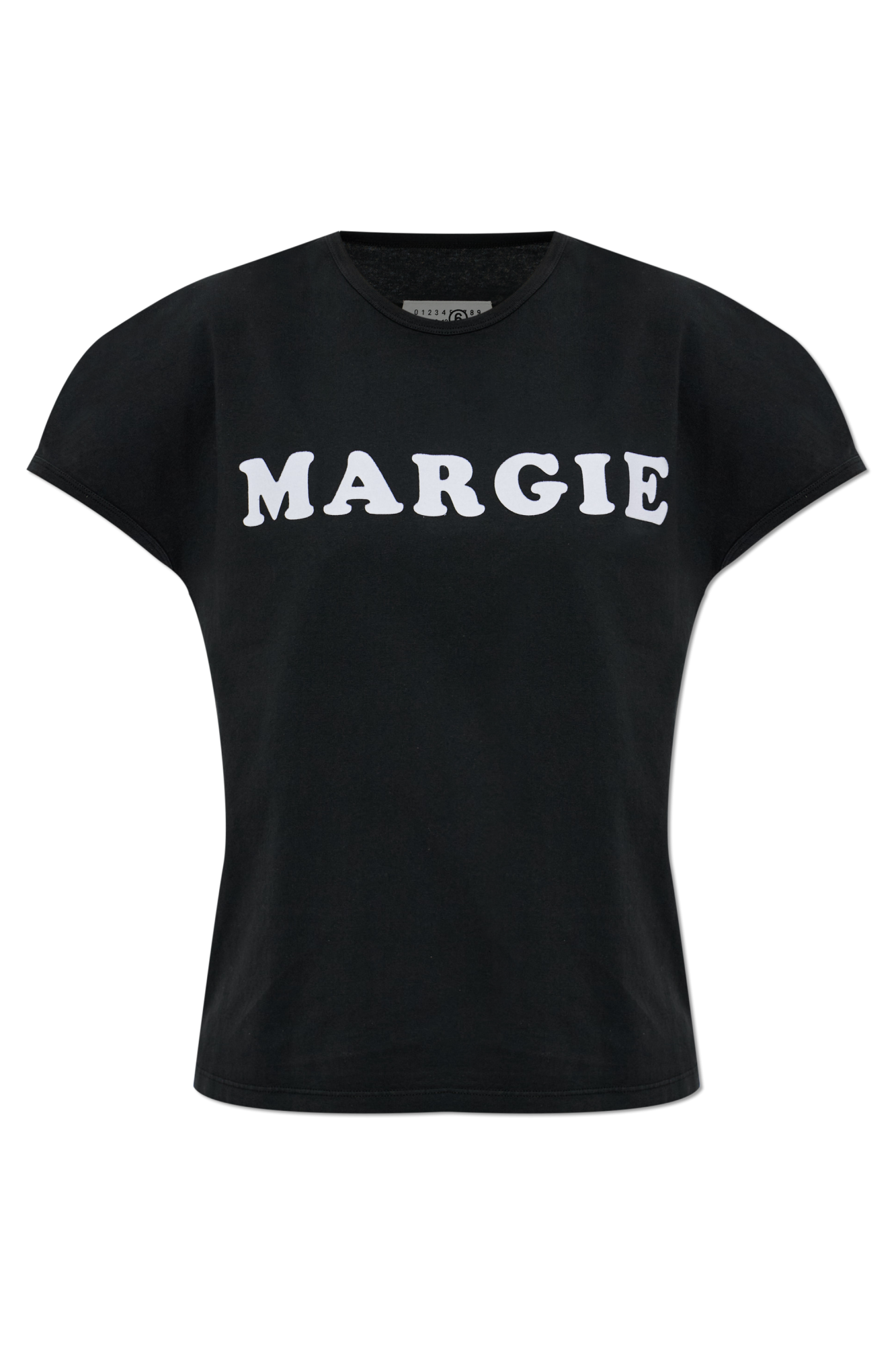 MM6 Maison Margiela T-shirt Z Logo, Kobiety, Czarny