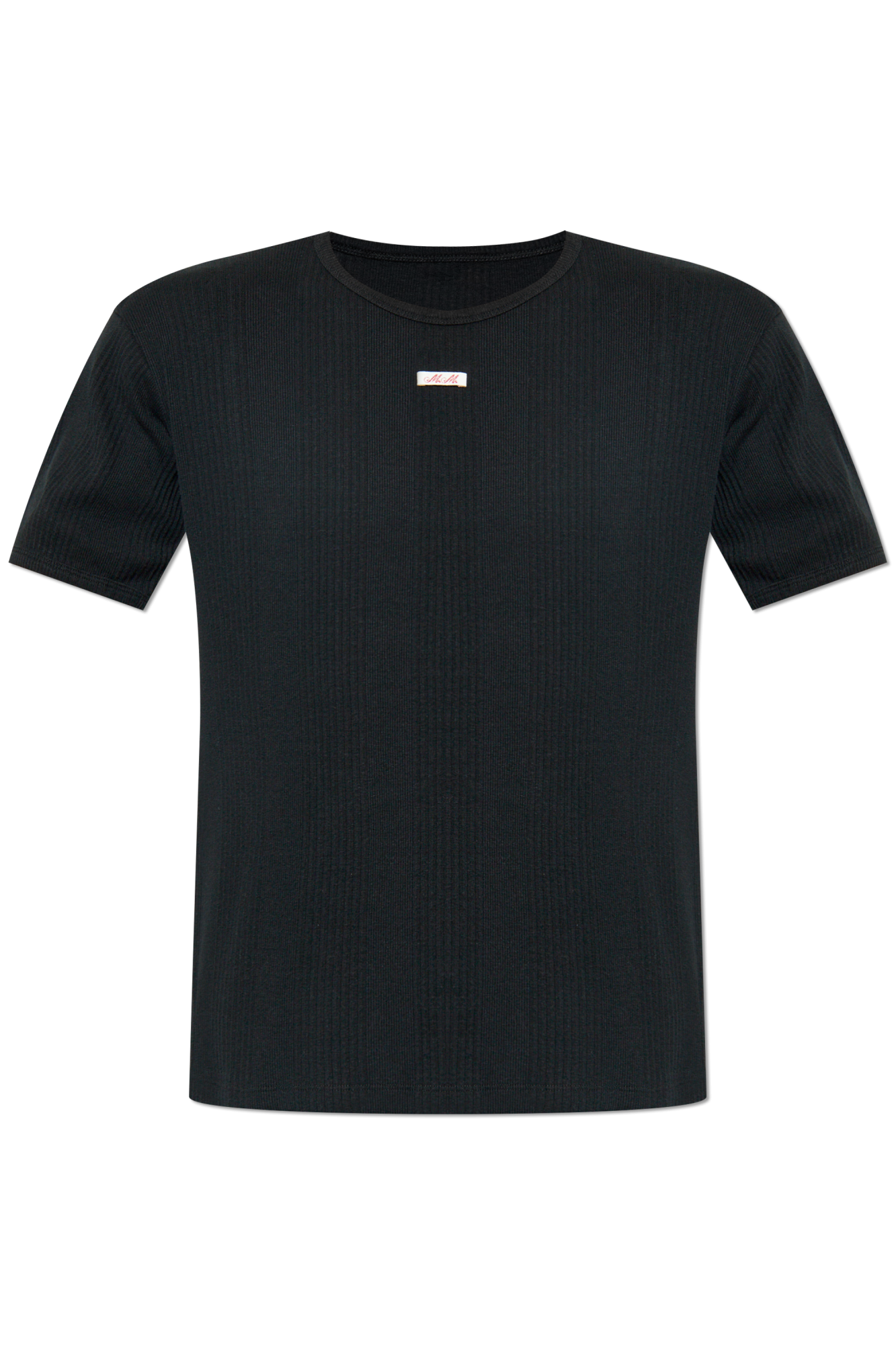 Maison Margiela Prążkowany T-shirt, Mężczyźni, Czarny