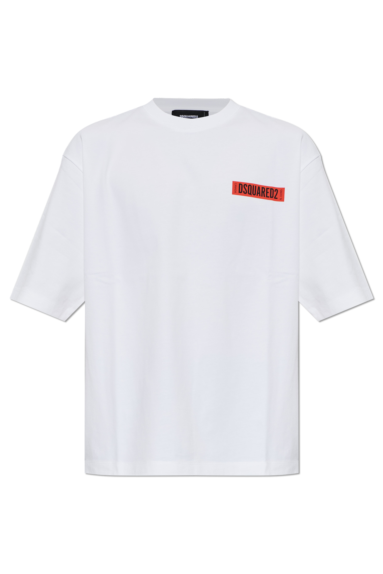 Dsquared2 Bawełniany T-shirt Z Nadrukowanym Logo, Mężczyźni, Biały