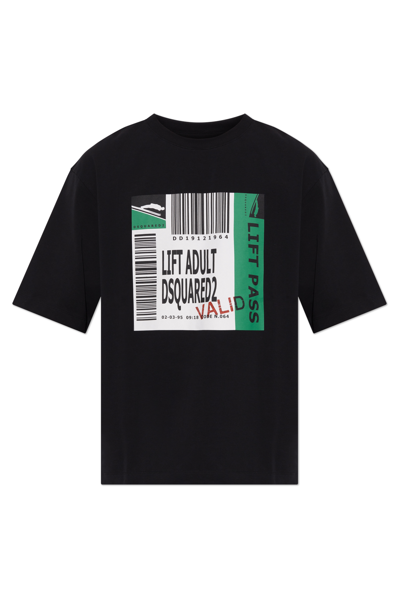 Dsquared2 T-shirt Z Nadrukiem, Mężczyźni, Czarny