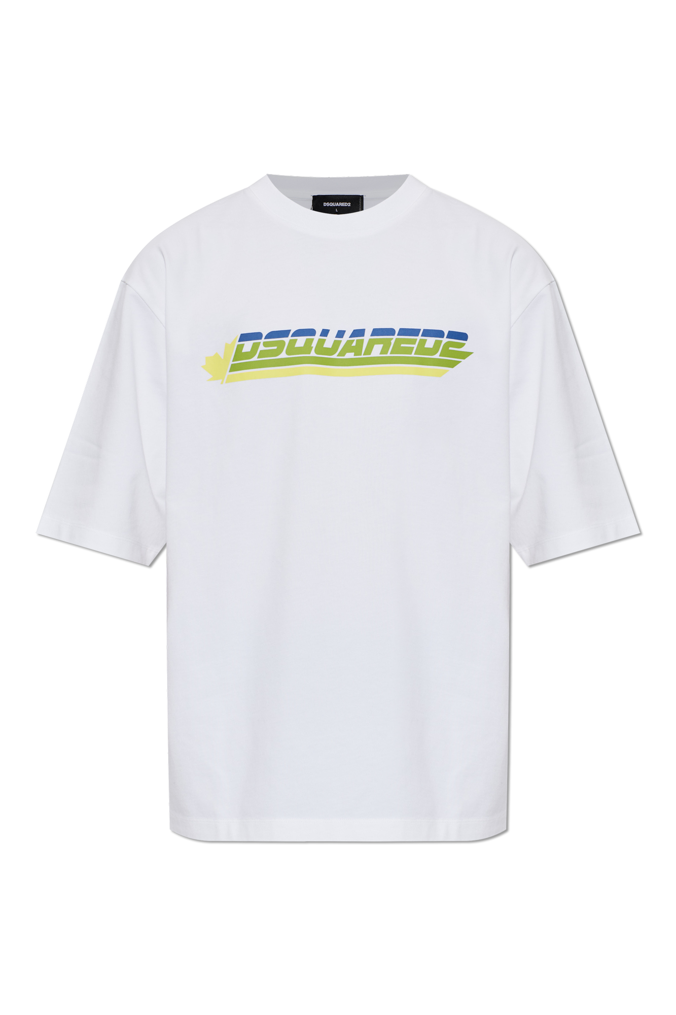 Dsquared2 Bawełniany T-shirt Z Logo, Mężczyźni, Biały