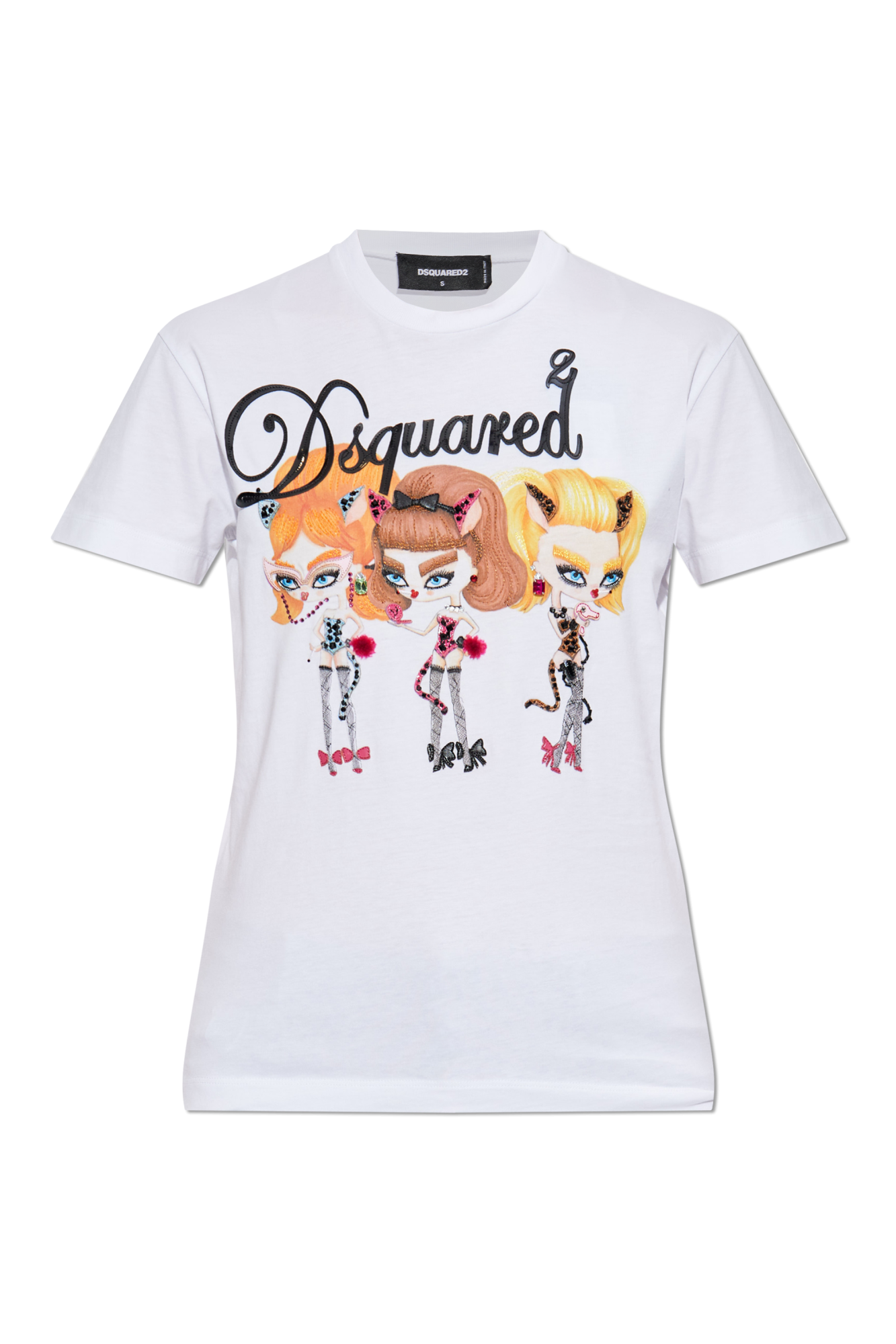 Dsquared2 T-shirt Z Logo, Kobiety, Biały