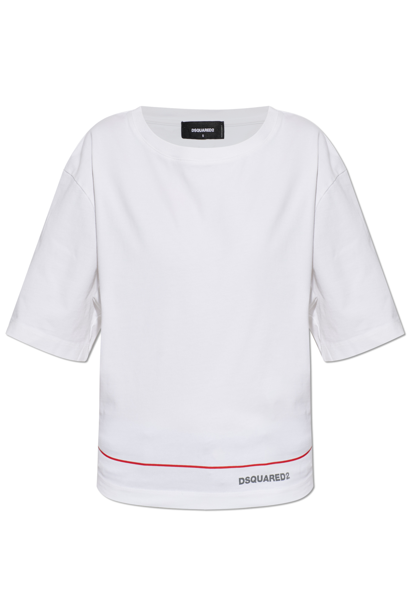 Dsquared2 T-shirt Z Logo, Kobiety, Biały