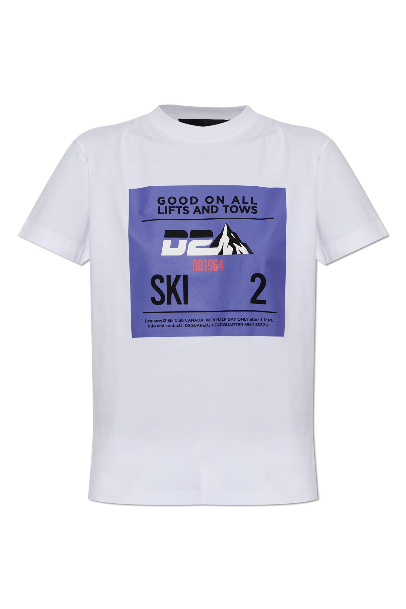 Dsquared2 Bawełniany T-shirt Z Nadrukiem, Kobiety, Biały