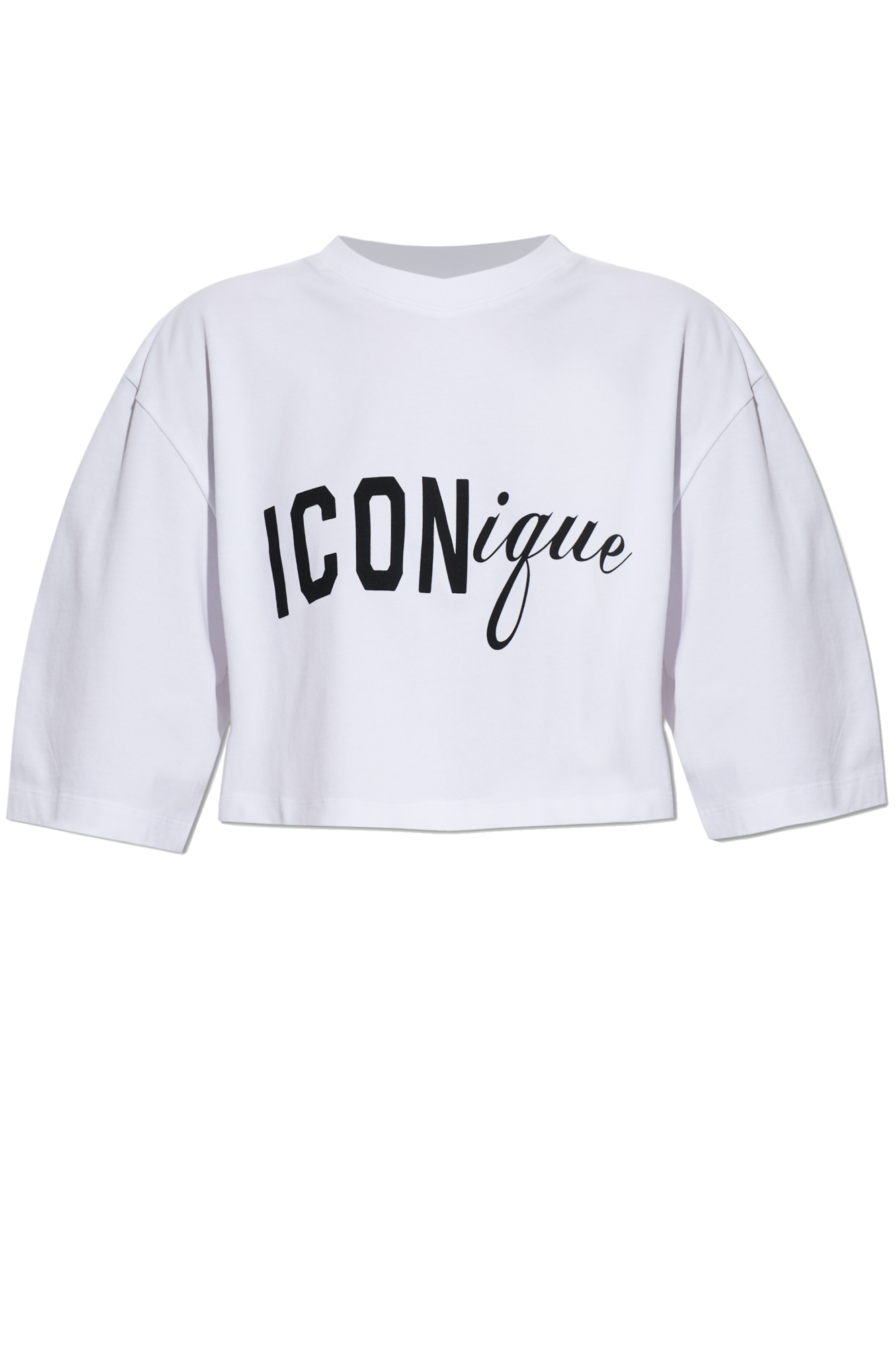 Dsquared2 Krótki Top Z Logo, Kobiety, Biały