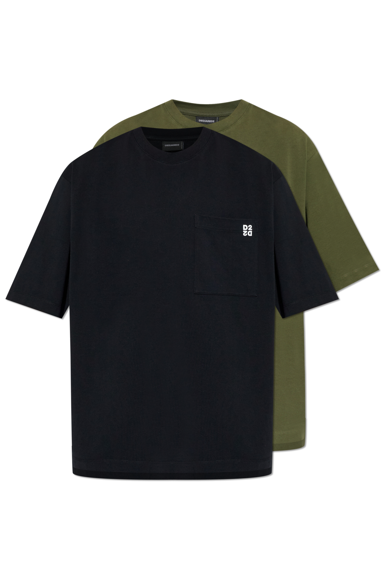 Dsquared2 Dwupak T-shirtów Z Kieszenią, Mężczyźni, Multikolor
