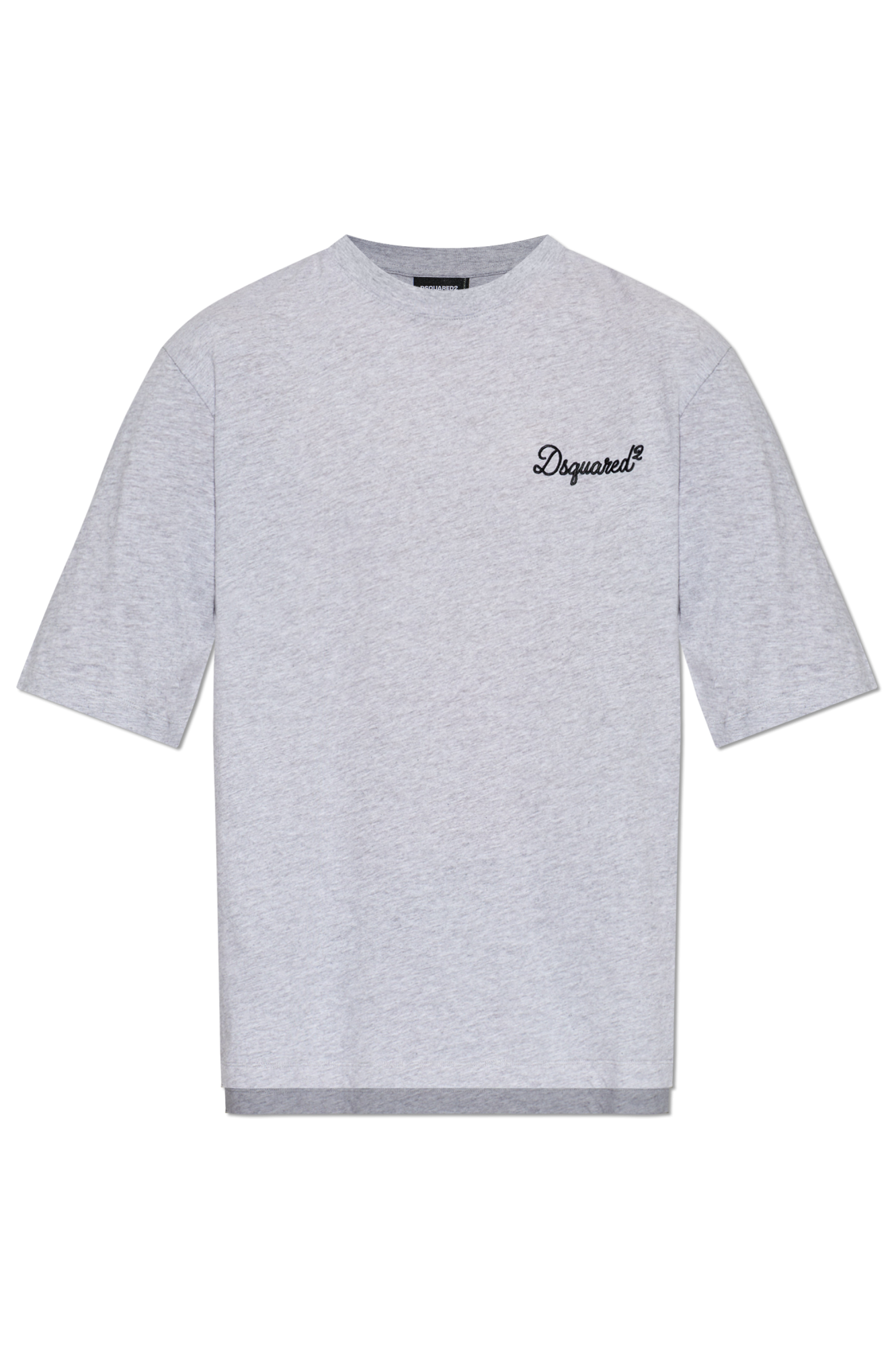 Dsquared2 T-shirt Z Wyszytym Logo, Mężczyźni, Szary