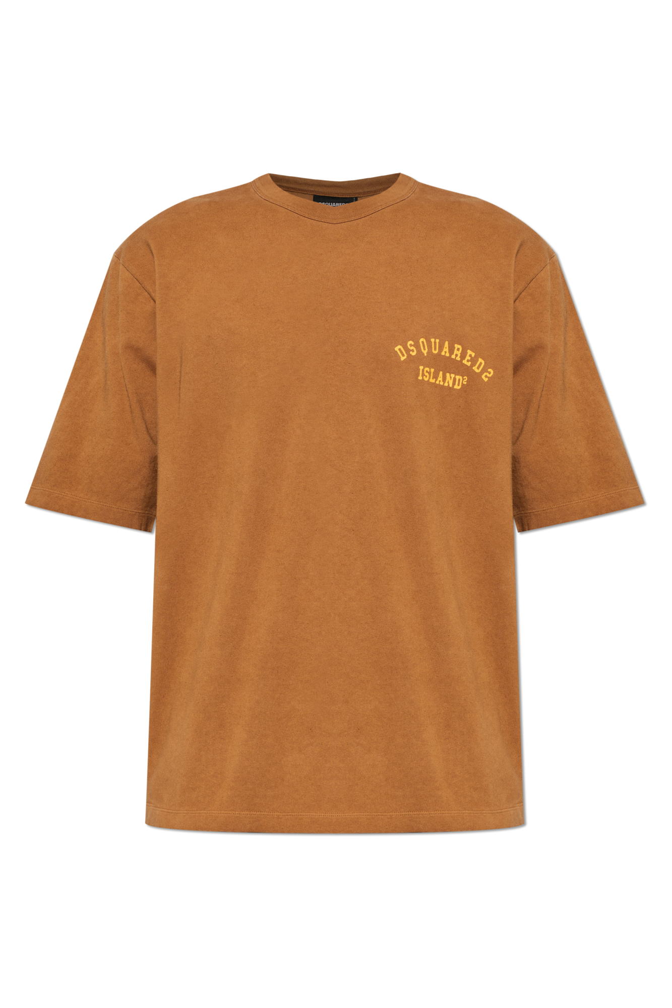 Dsquared2 T-shirt Z Logo, Mężczyźni, Brązowy