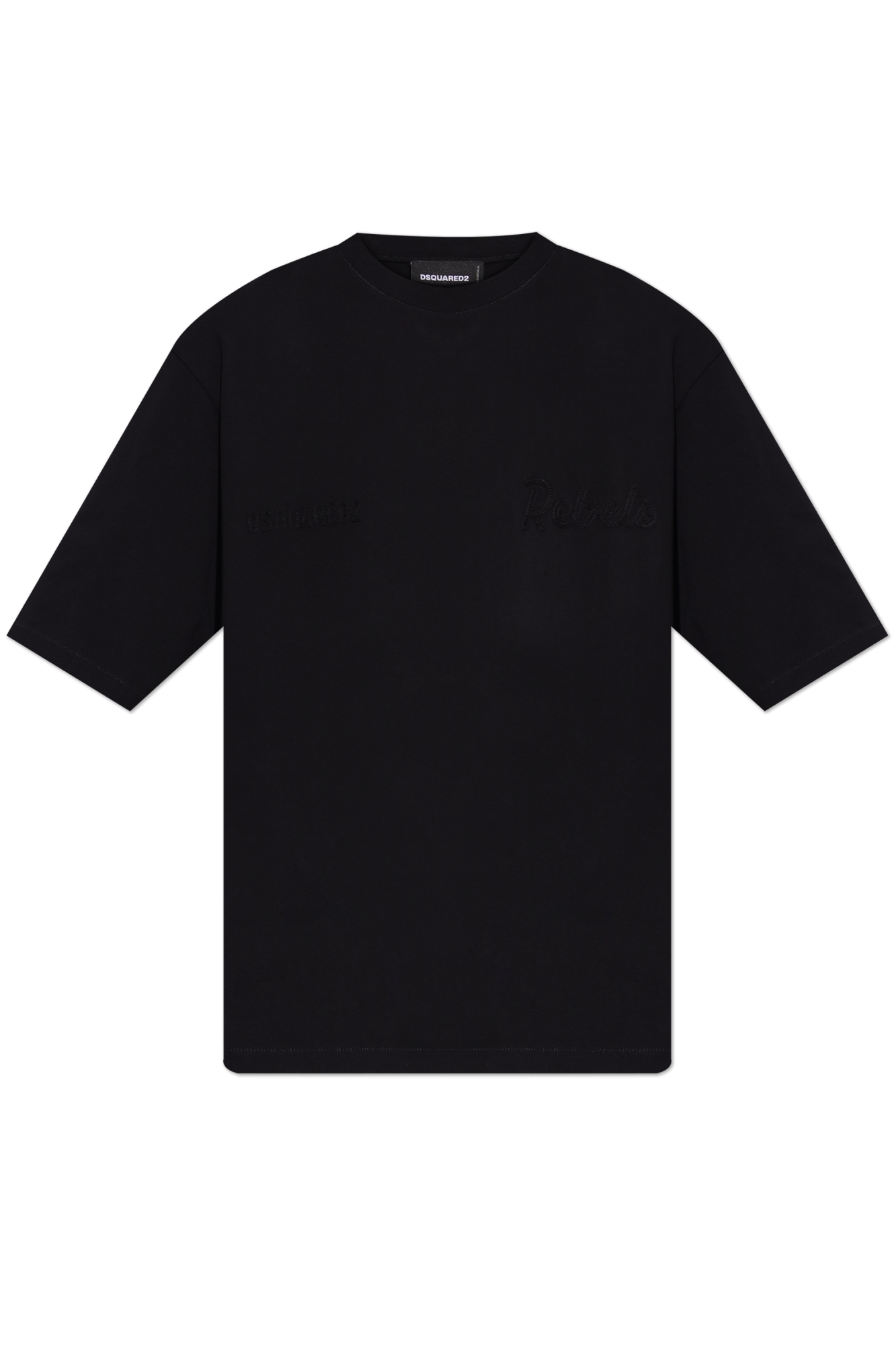 Dsquared2 T-shirt Z Logo, Mężczyźni, Czarny